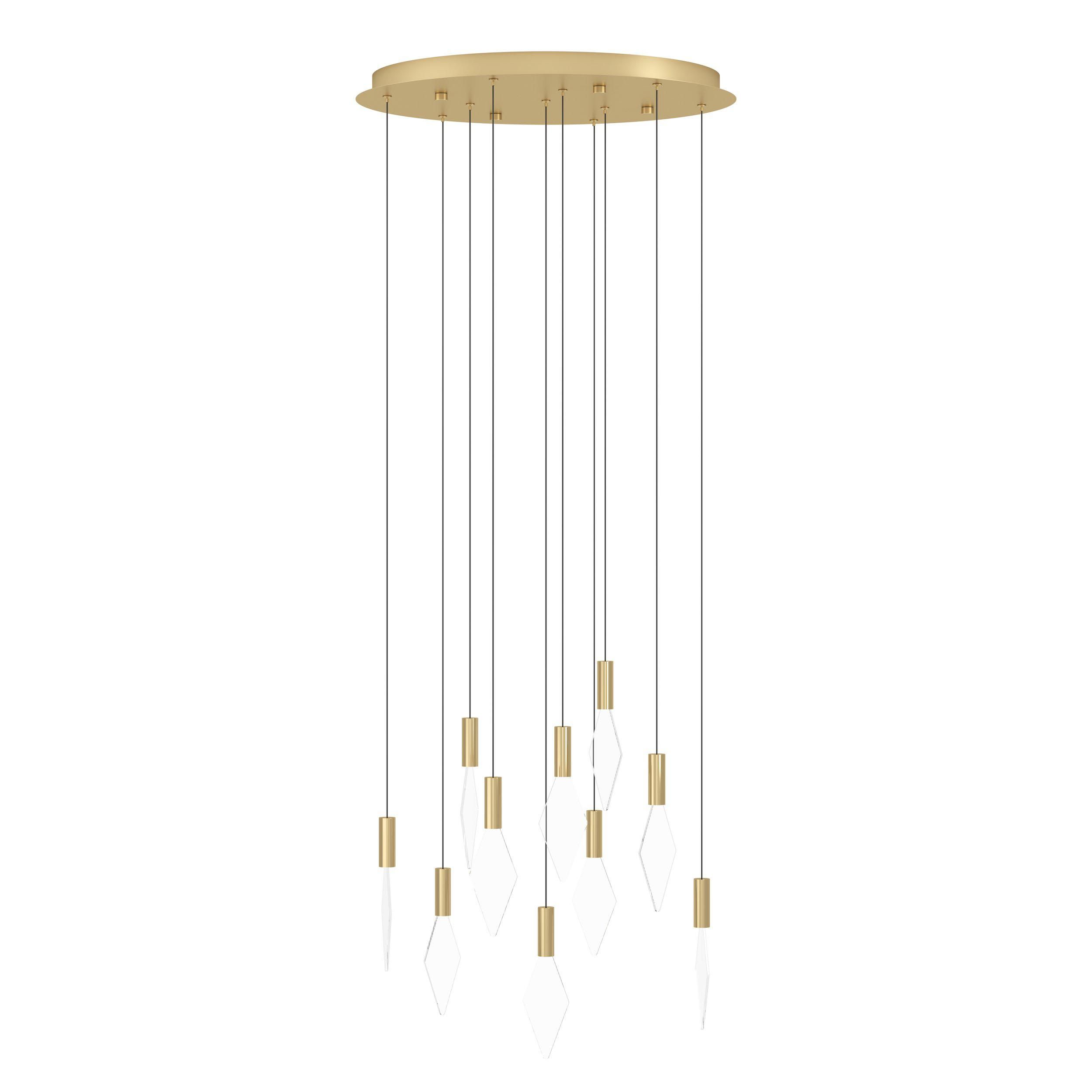 Suspension en métal laiton MIRADOR LED INT 10X3W