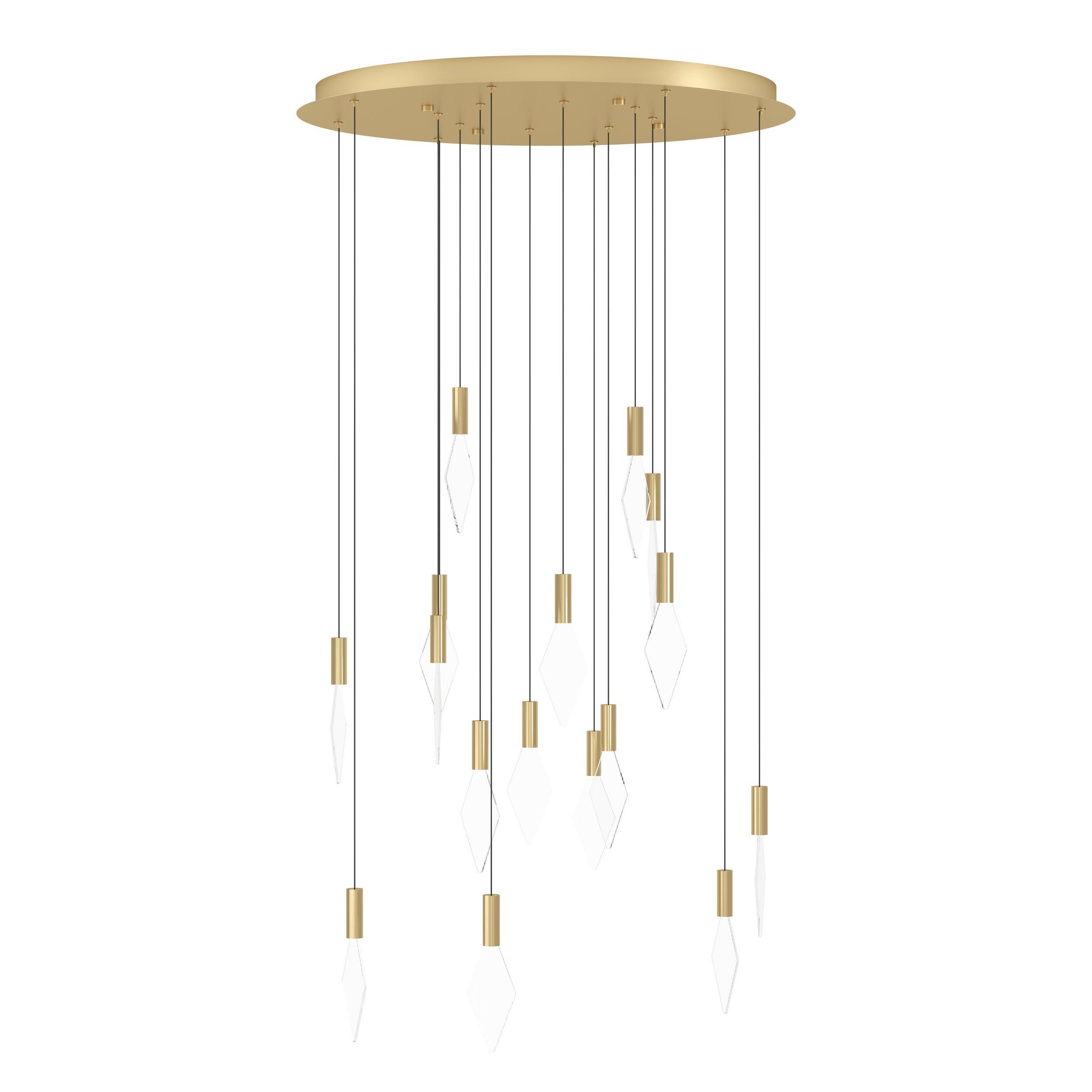 Suspension métal laiton MIRADOR LED INT 16X3,3W