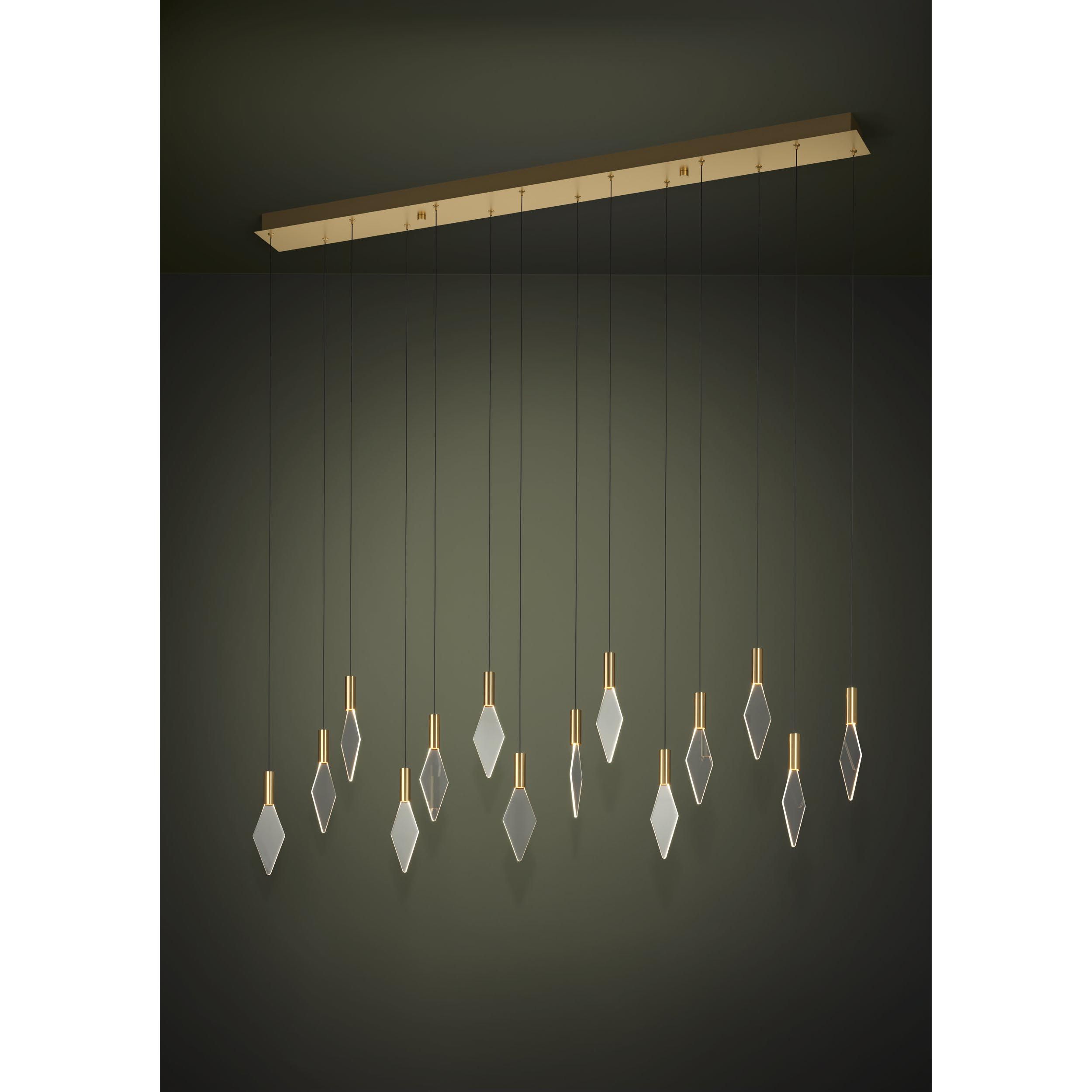 Suspension en métal laiton MIRADOR LED INT 14X3,3W