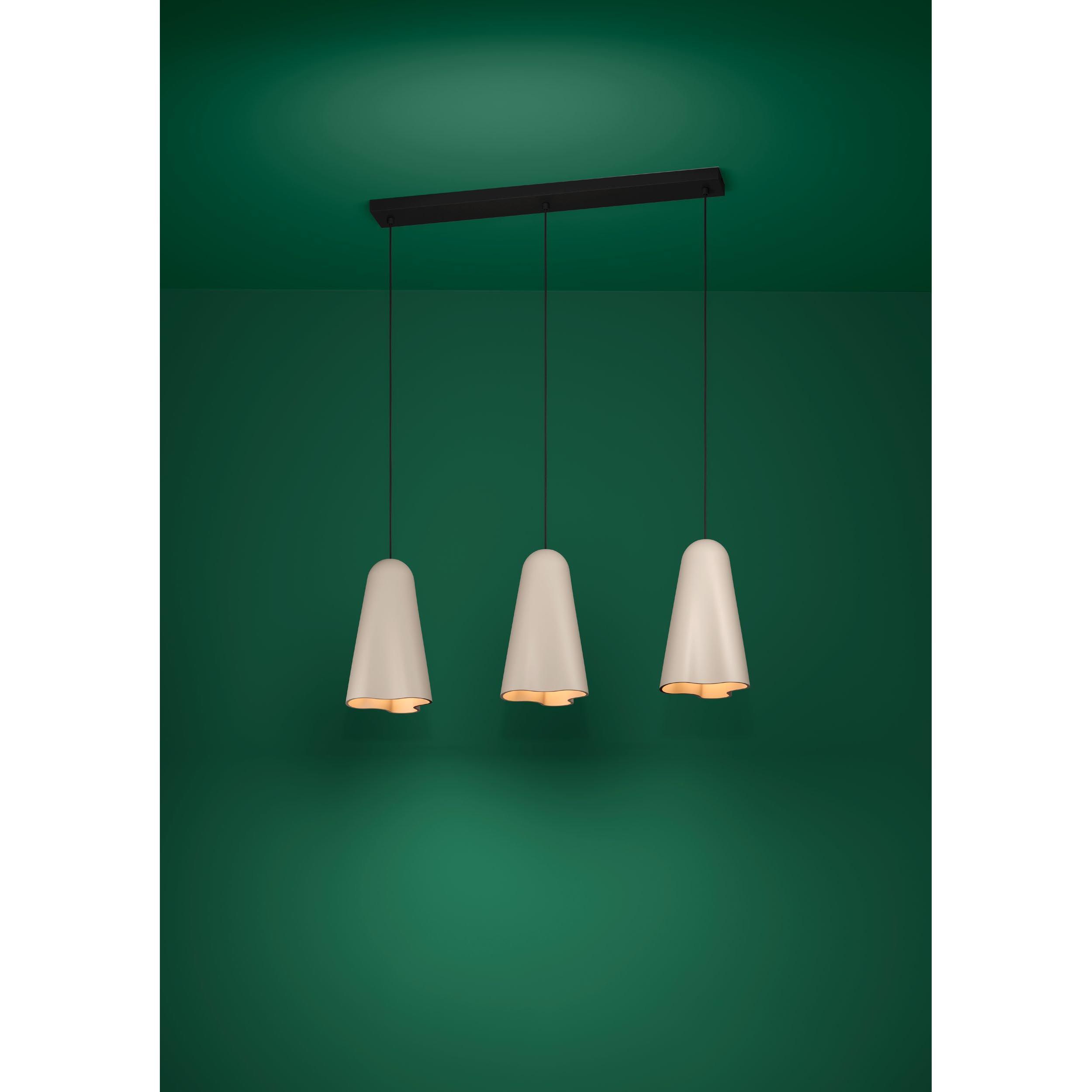 Suspension métal beige TOLLERIC E27 3X40W