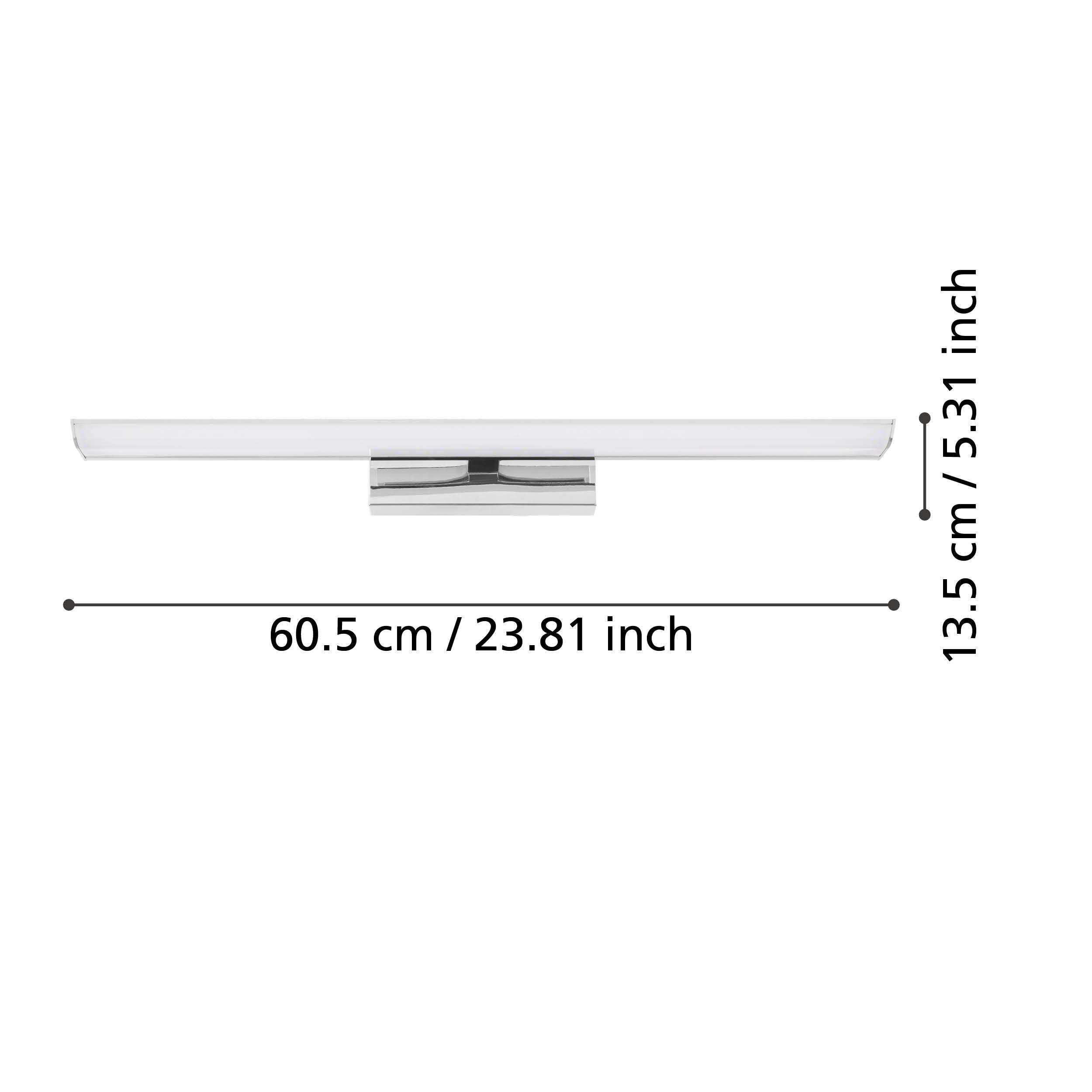 Applique LED dimmable TABIANO-Z argenté L60,5cm