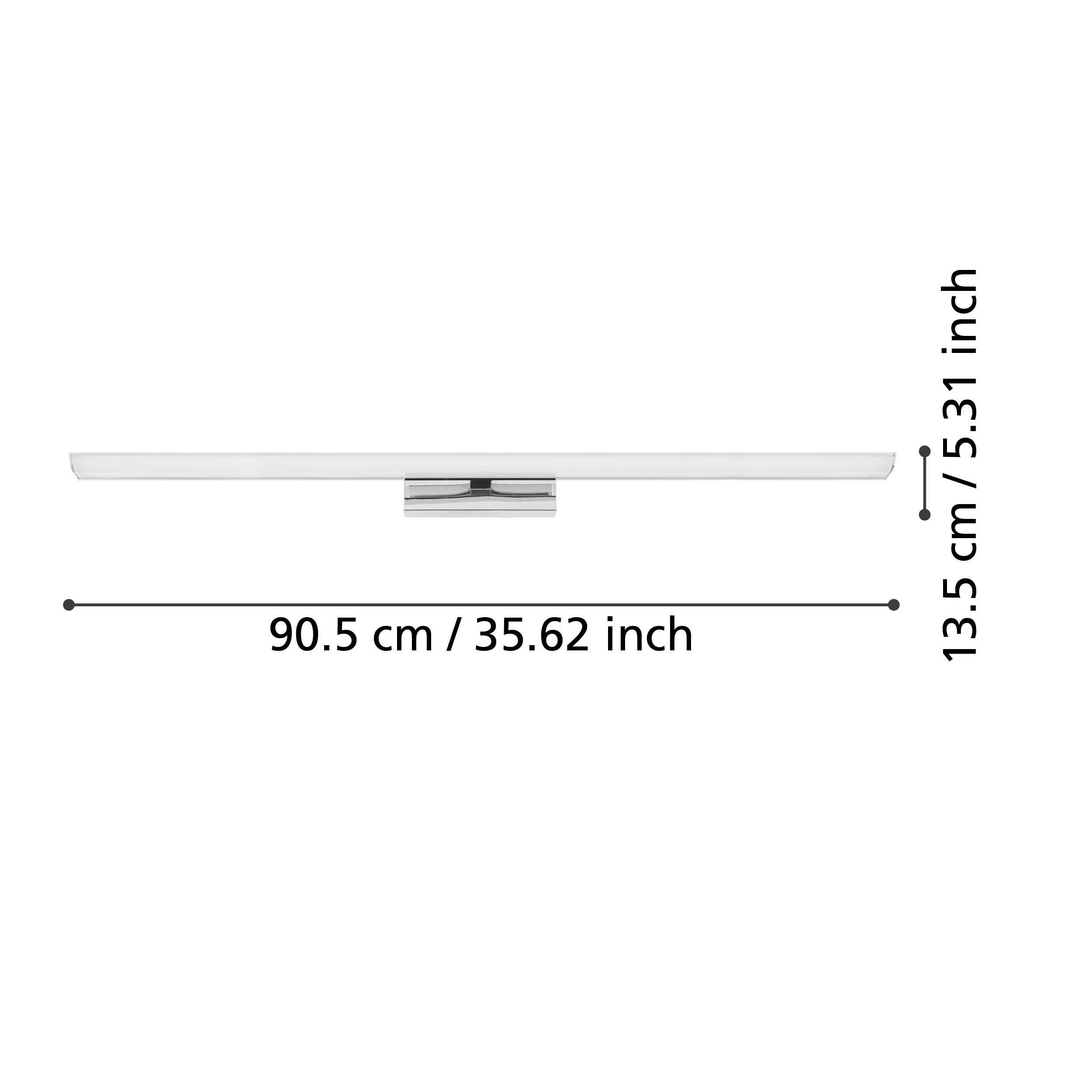 Applique LED dimmable TABIANO-Z argenté L90,5cm