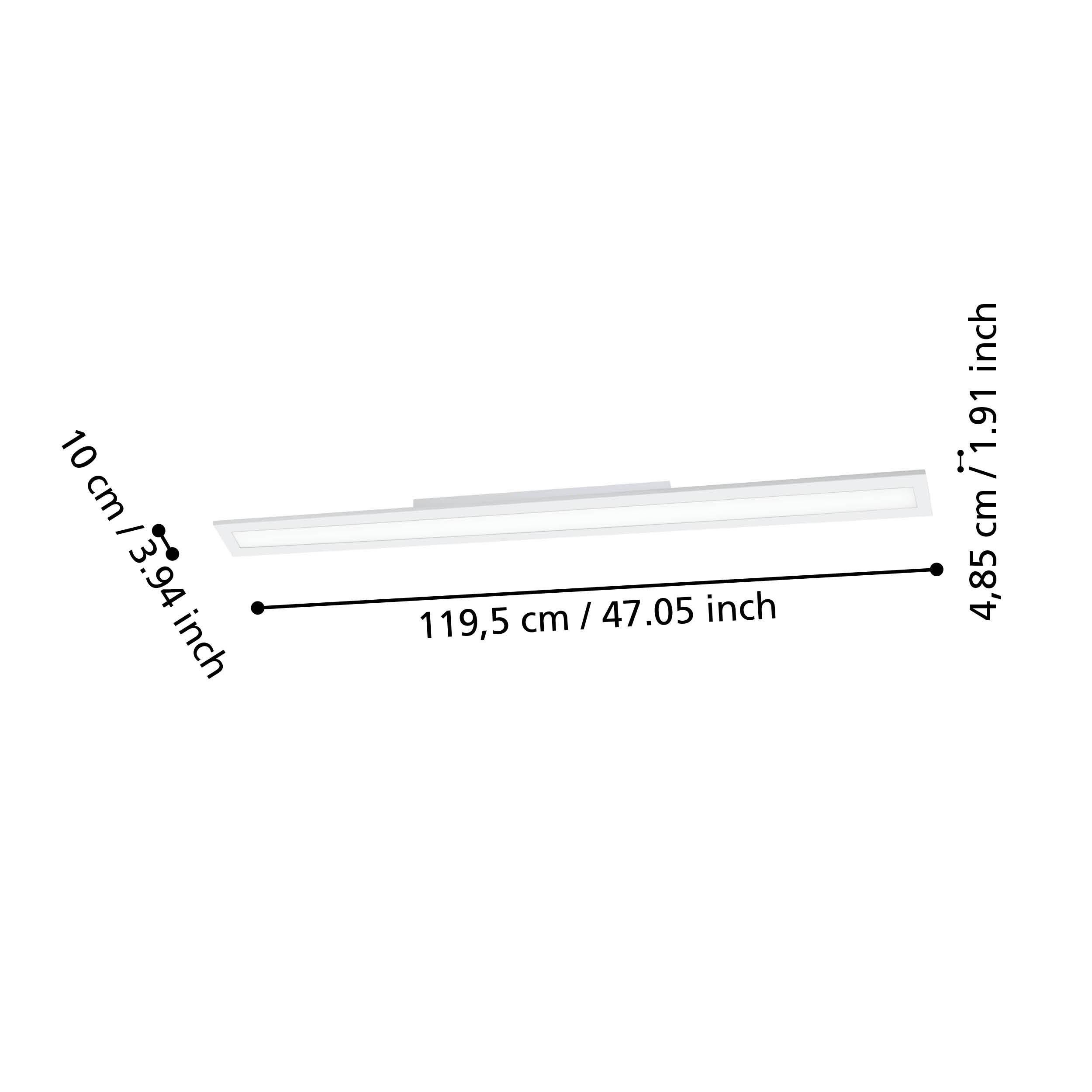 Plafonnier LED dimmable SALOBRENA-Z blanc L120cm