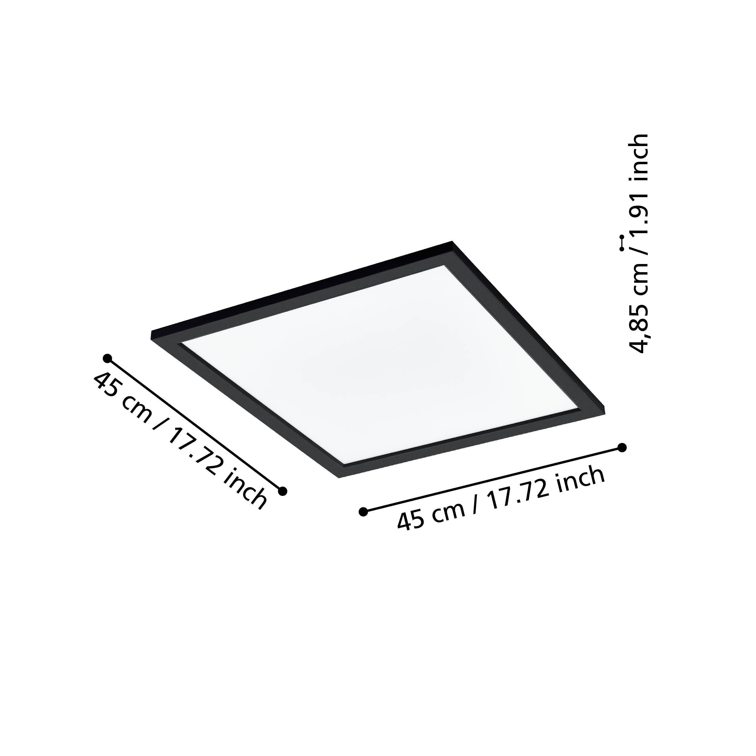 Plafonnier LED dimmable SALOBRENA-Z noir Ø45cm