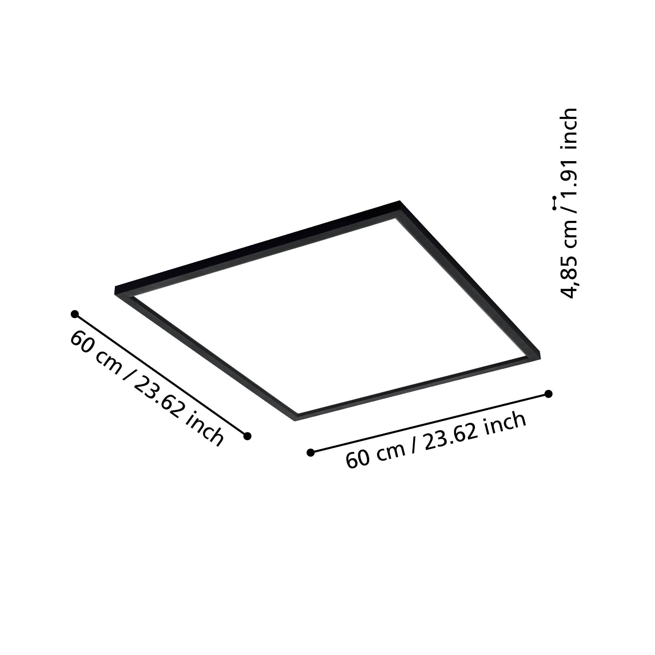Plafonnier LED dimmable SALOBRENA-Z noir Ø59,5cm
