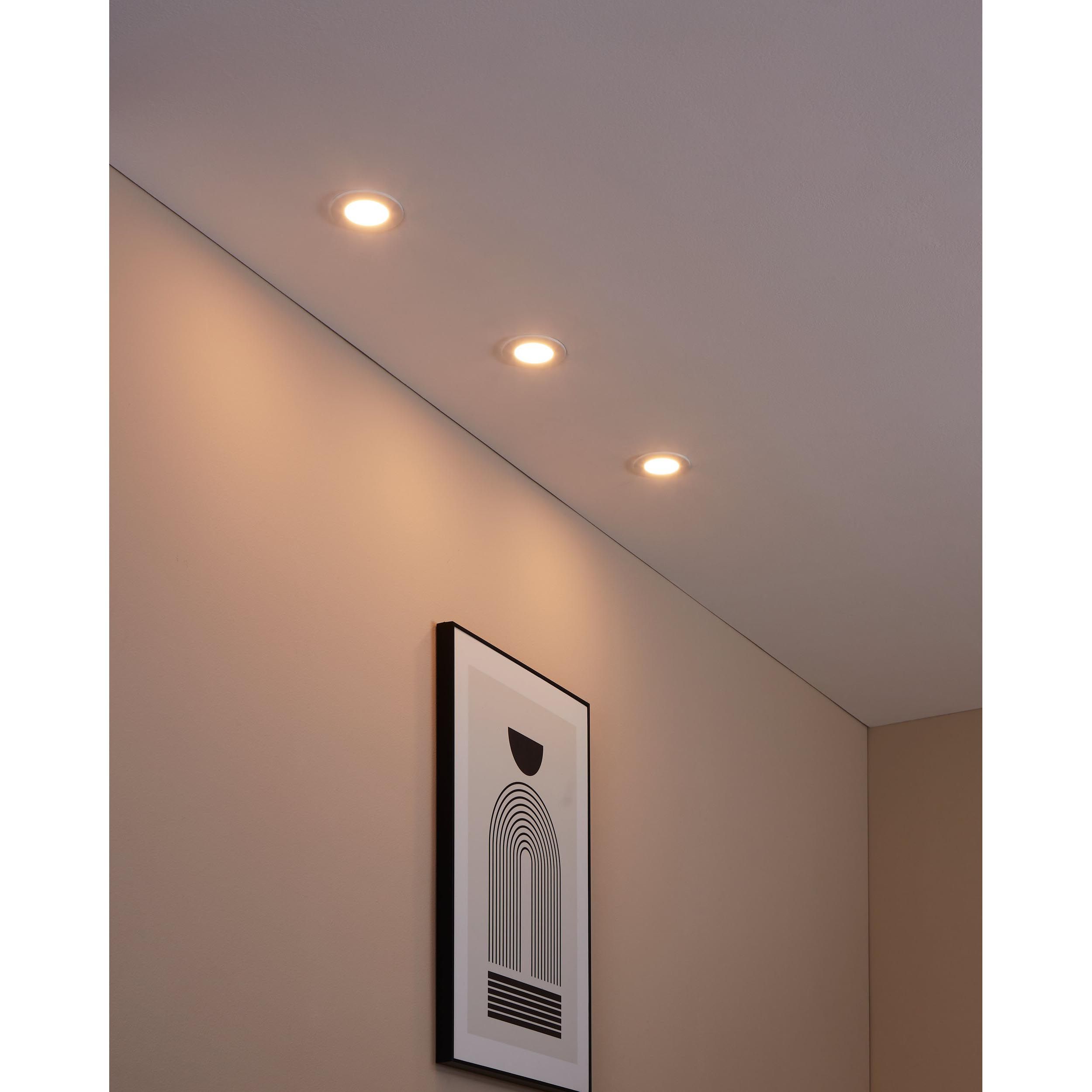 Spot à encastrer LED dimmable FUEVA-Z blanc Ø8,5cm