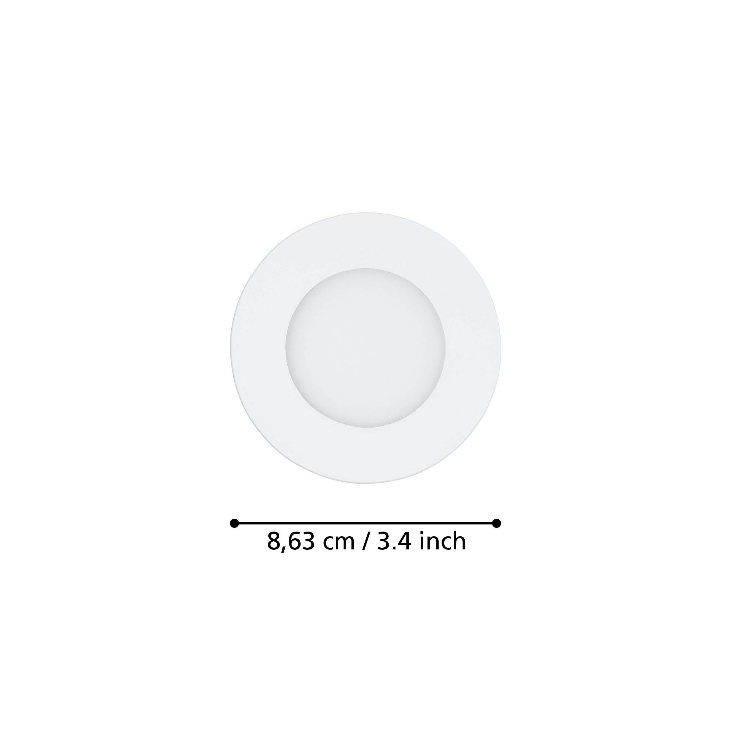 Spot à encastrer LED dimmable FUEVA-Z blanc Ø8,5cm