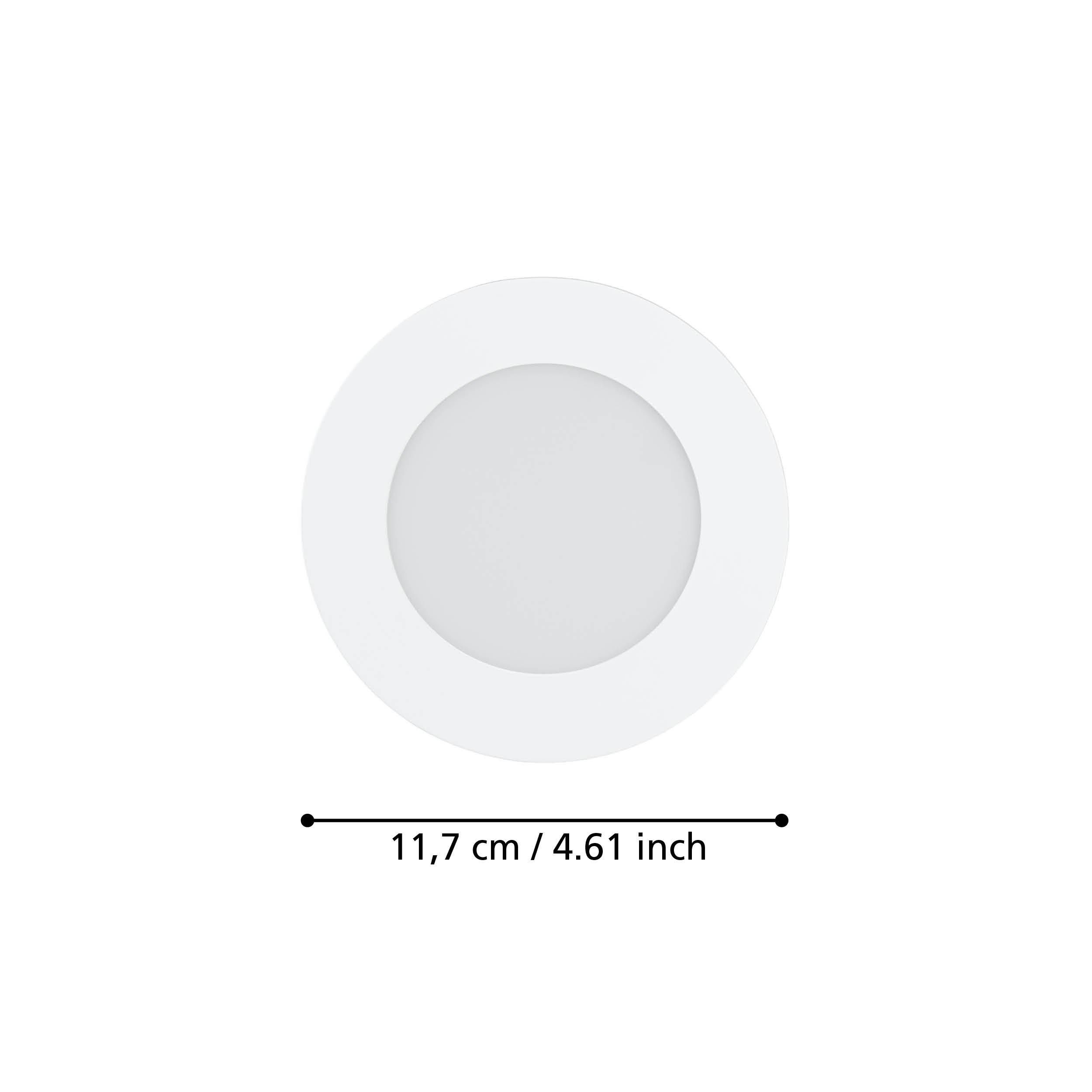 Spot à encastrer LED dimmable FUEVA-Z blanc Ø12cm