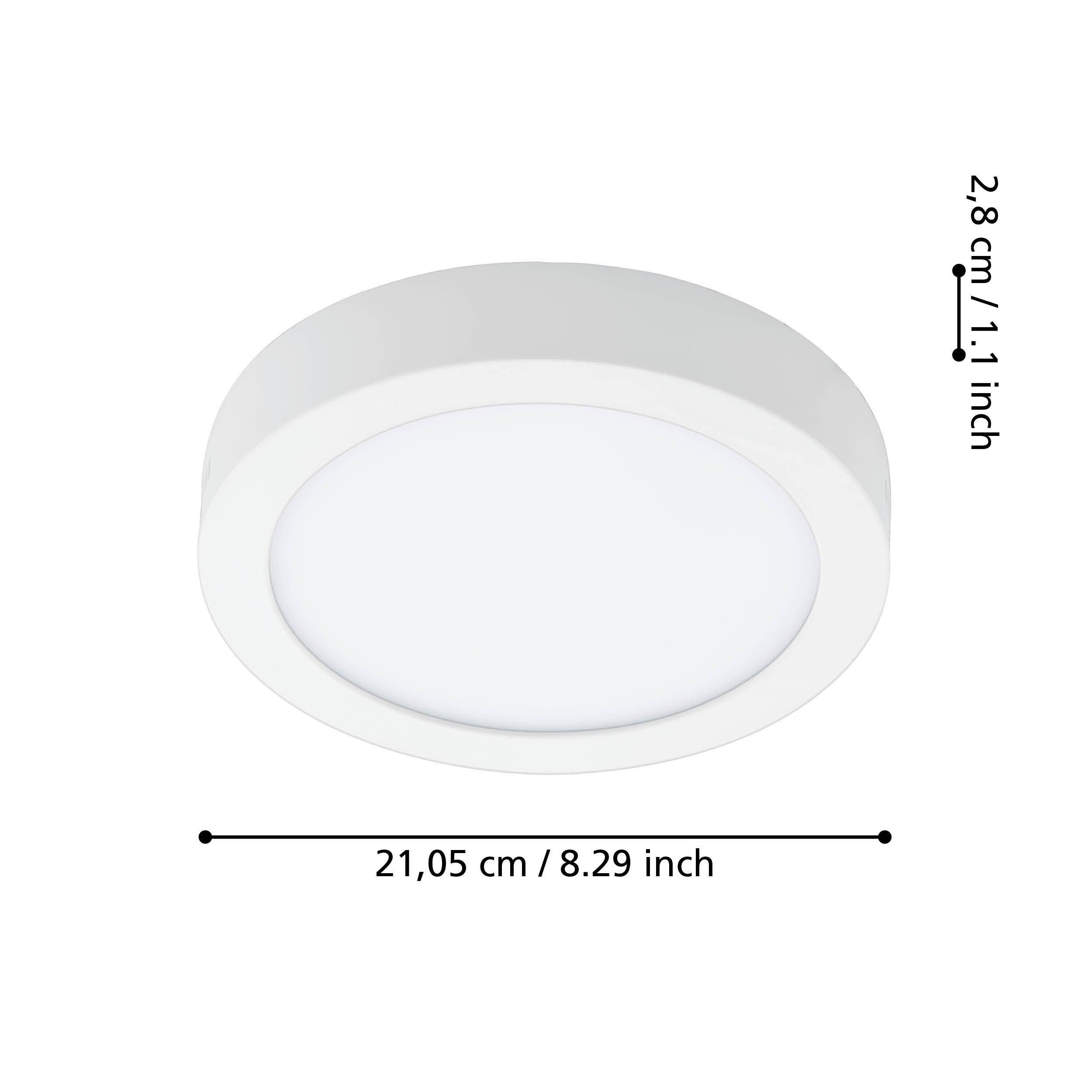 Spot à encastrer LED dimmable FUEVA-Z blanc Ø21cm