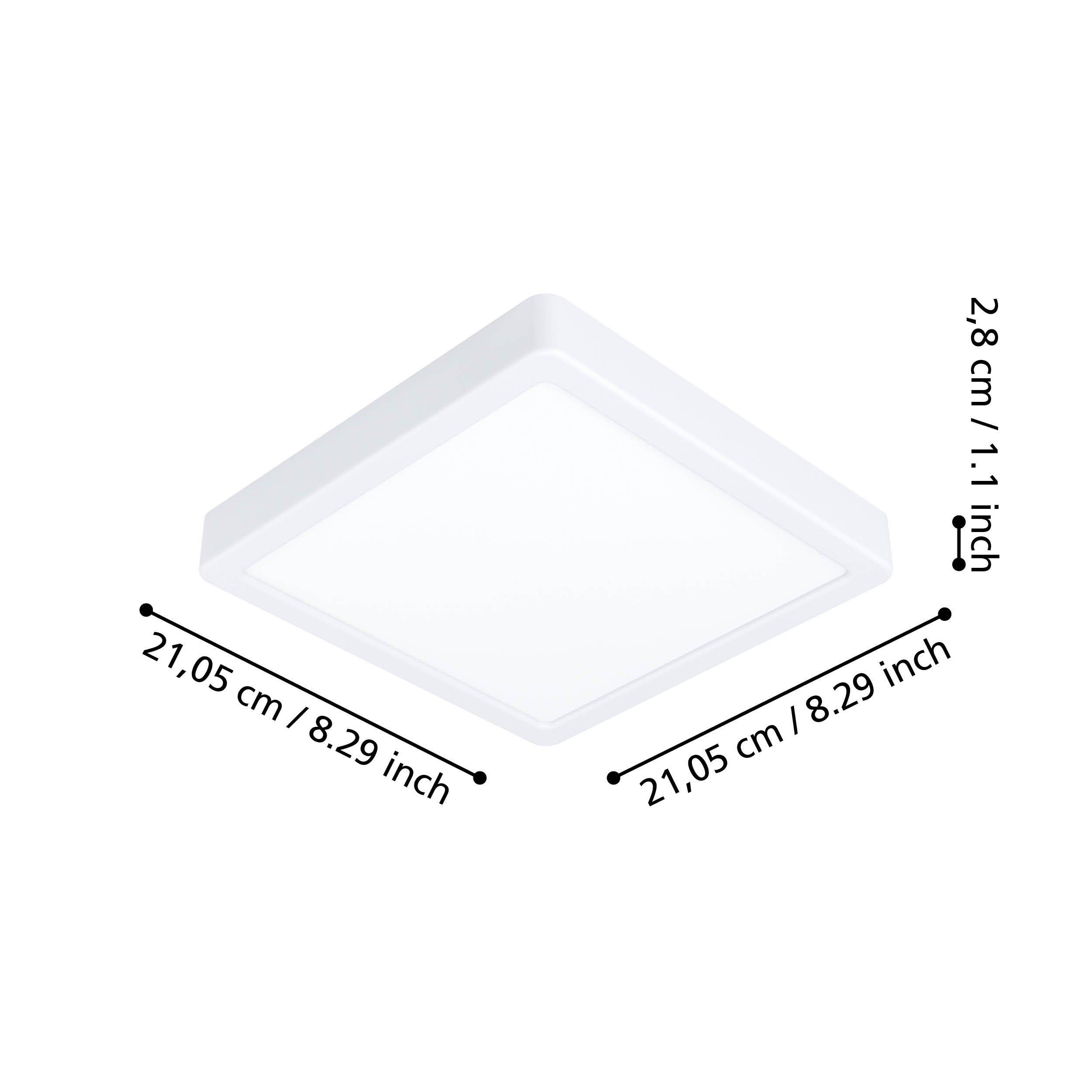 Plafonnier LED dimmable FUEVA-Z noir Ø21cm