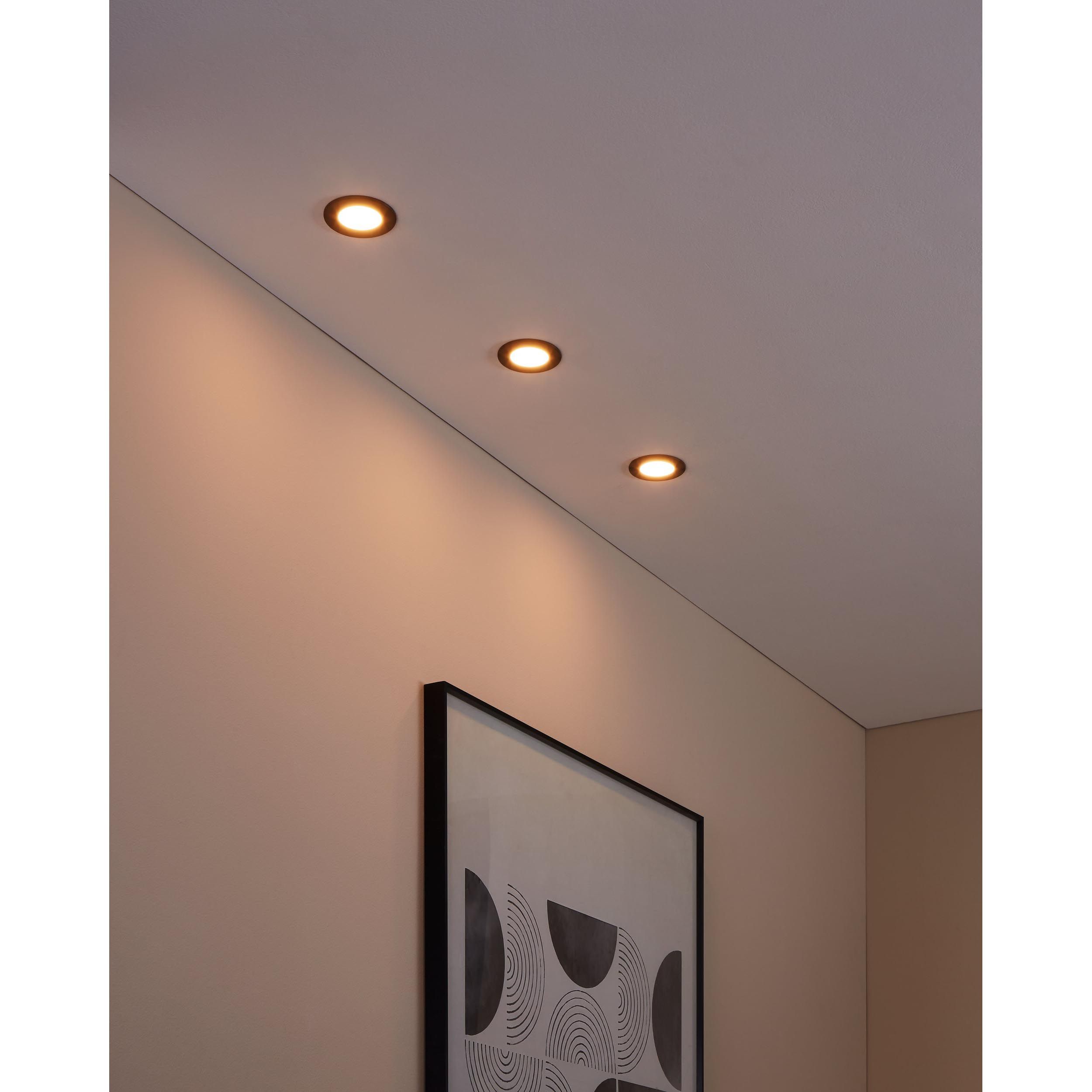Spot à encastrer LED dimmable FUEVA-Z noir Ø8,5cm
