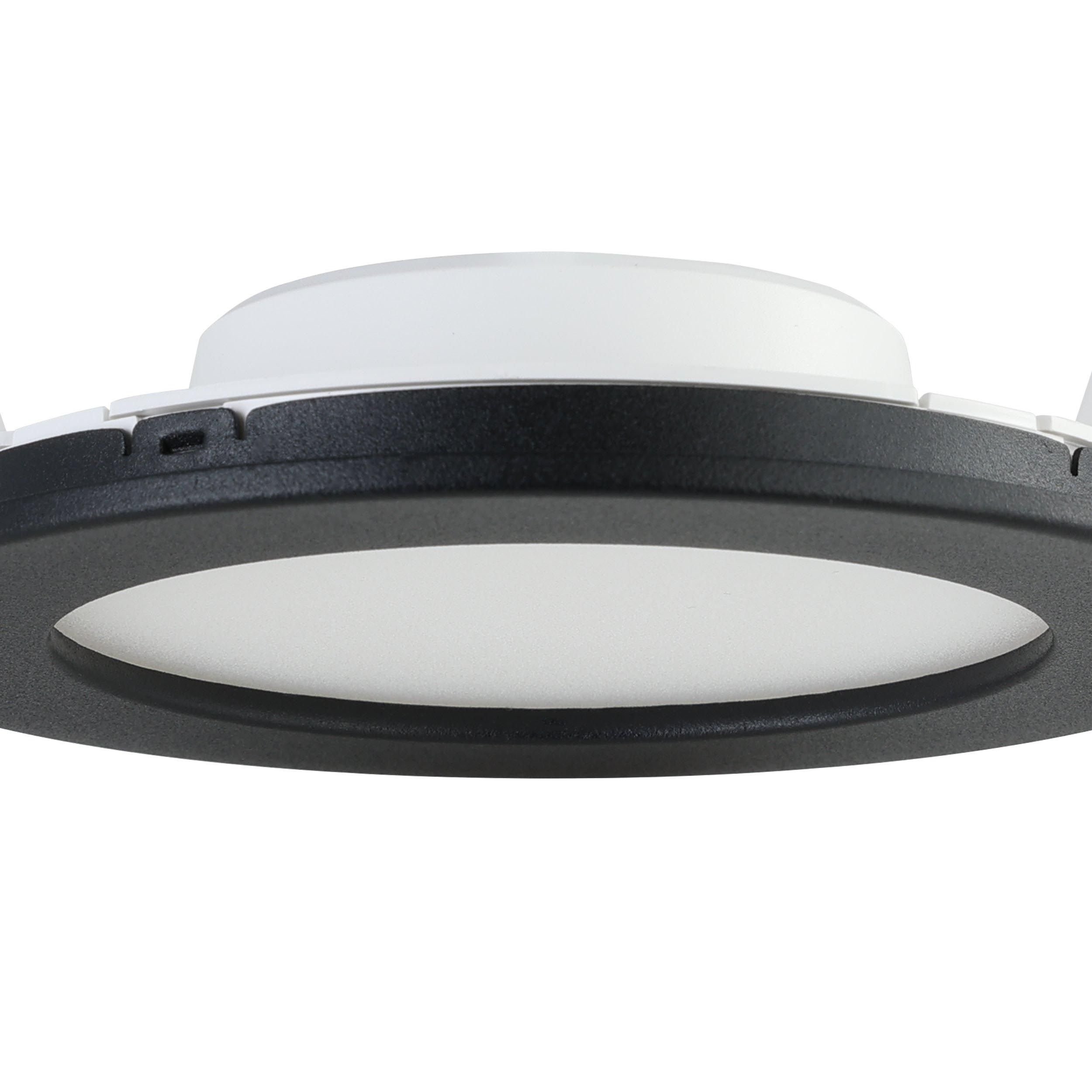 Spot à encastrer LED dimmable FUEVA-Z noir Ø12cm