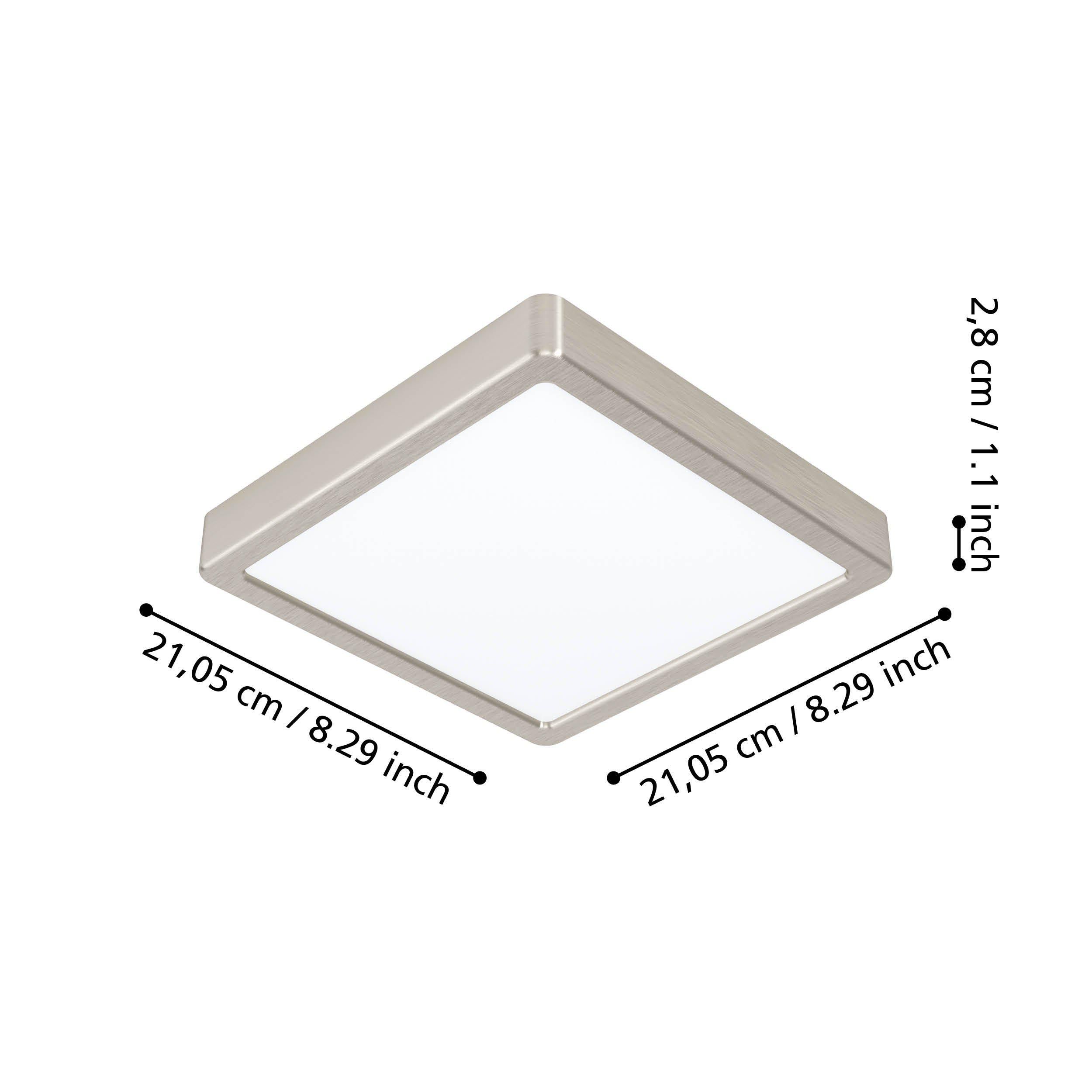 Plafonnier LED dimmable FUEVA-Z gris Ø21cm