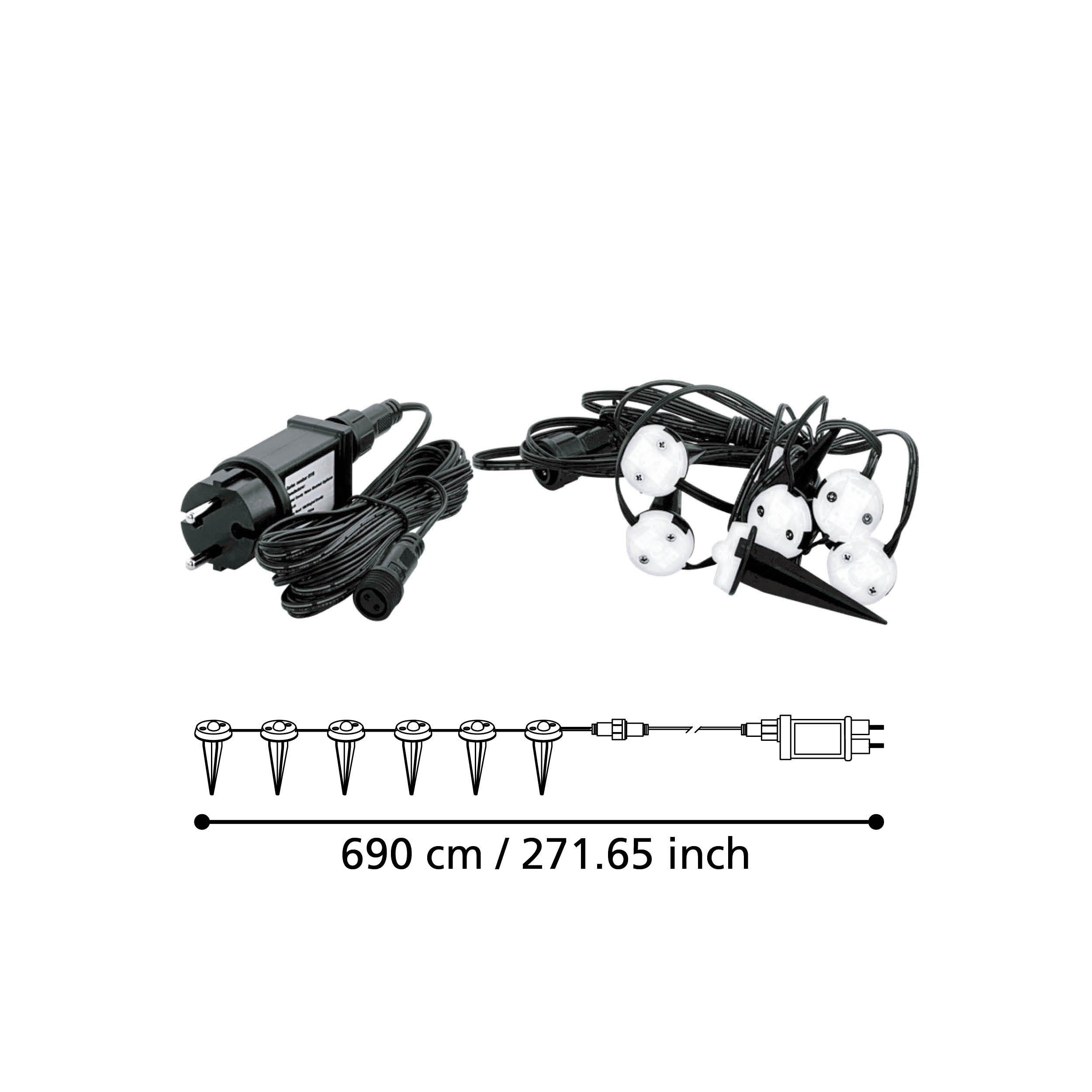 Spot à piquer extérieur sur prise LED SPINETOLI 2 noit L690cm