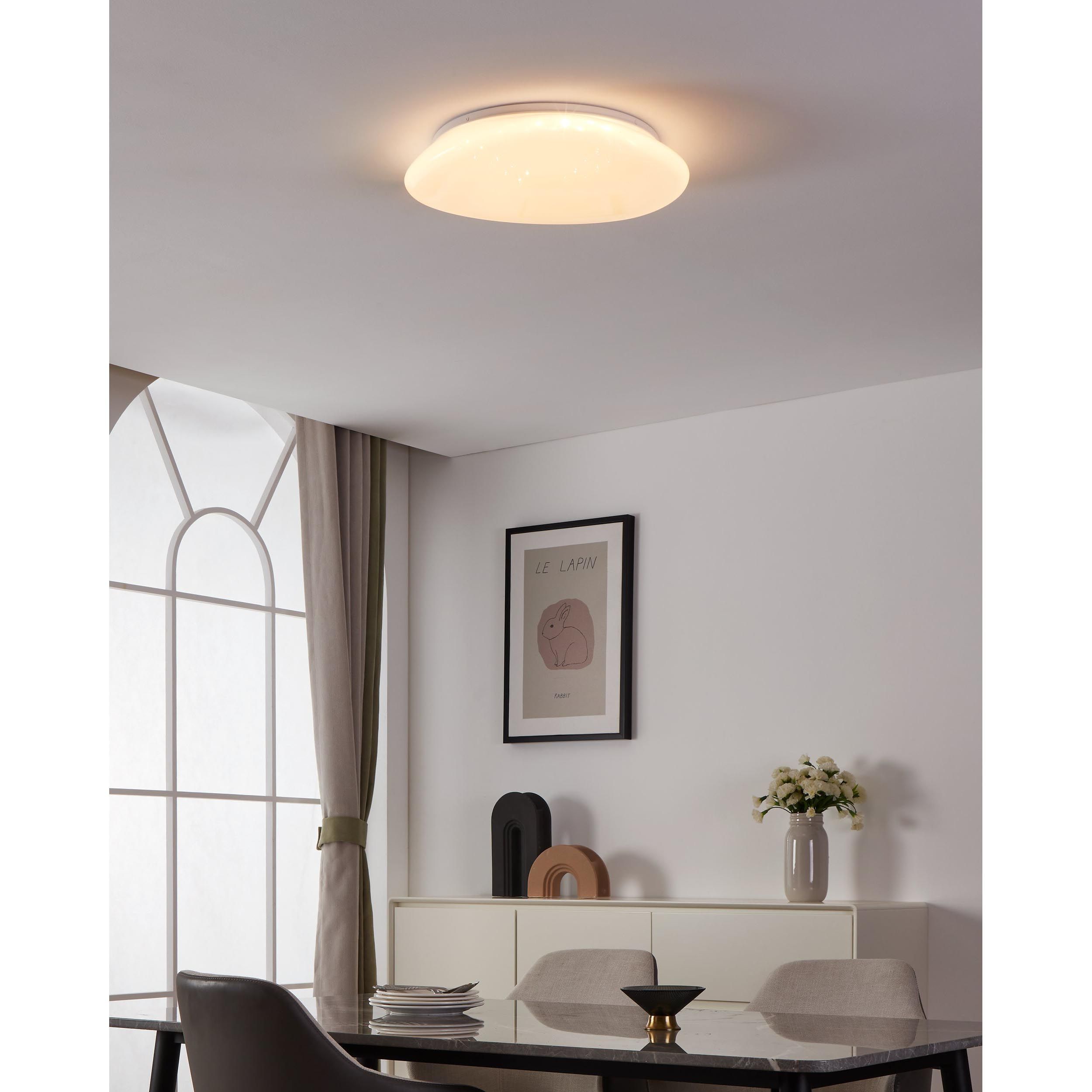 Plafonnier LED dimmable SILERAS-Z blanc Ø43cm