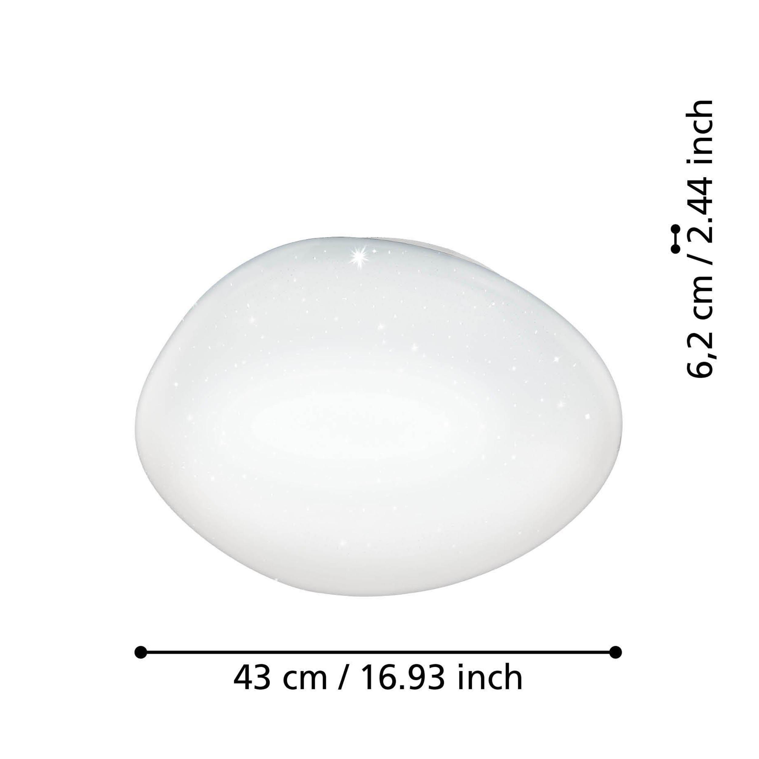 Plafonnier LED dimmable SILERAS-Z blanc Ø43cm