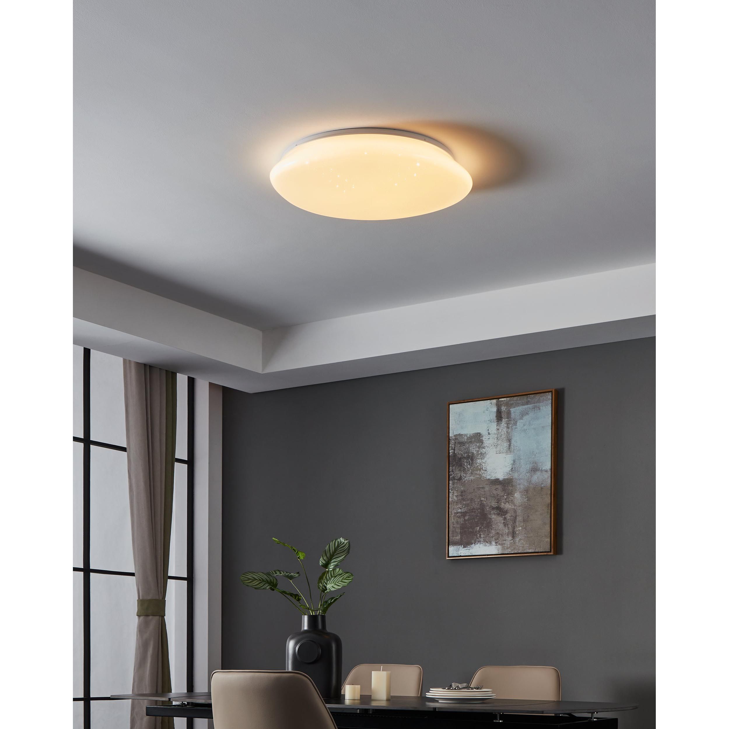 Plafonnier LED dimmable SILERAS-Z blanc Ø60cm