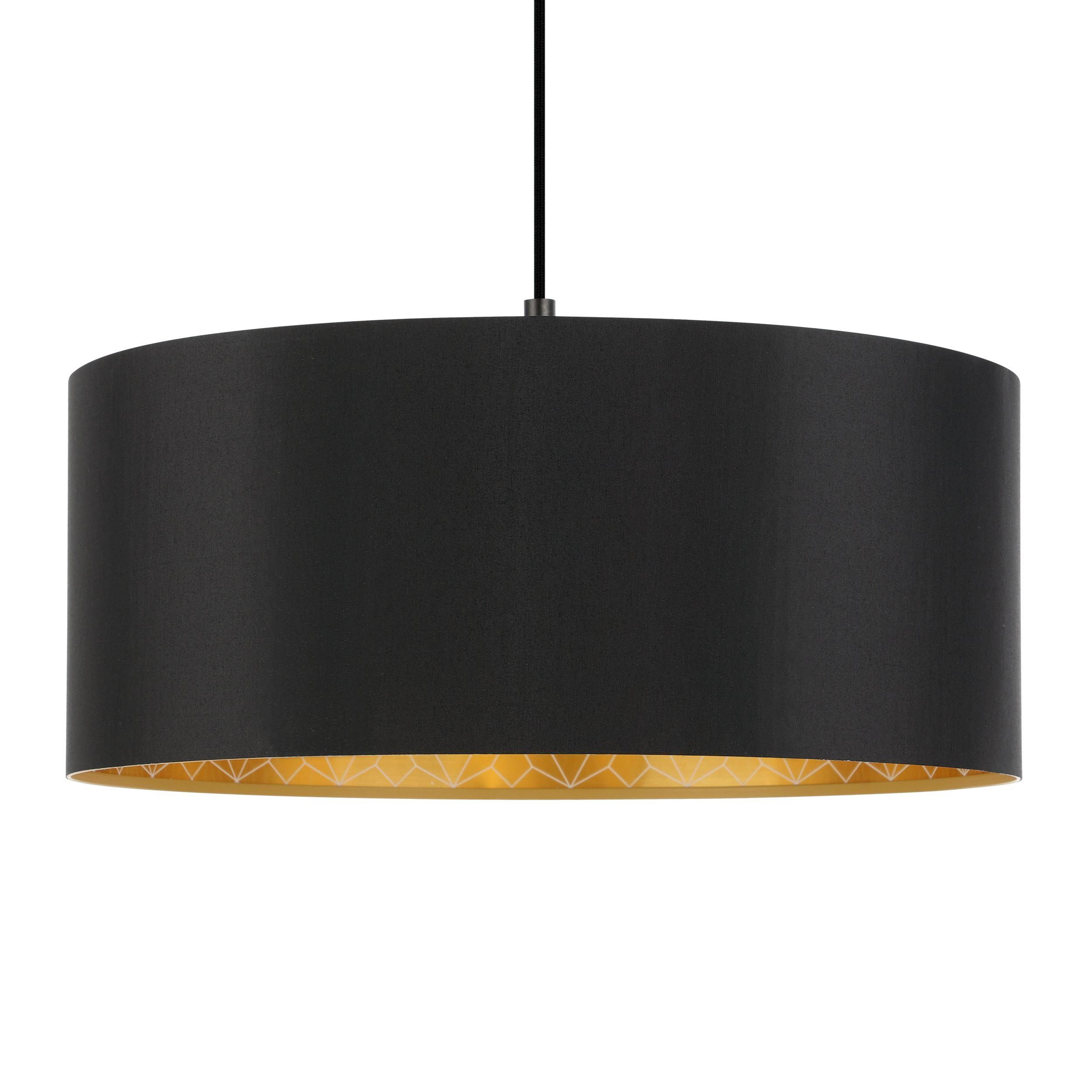 Suspension ZARAGOZA noir/doré Ø53cm