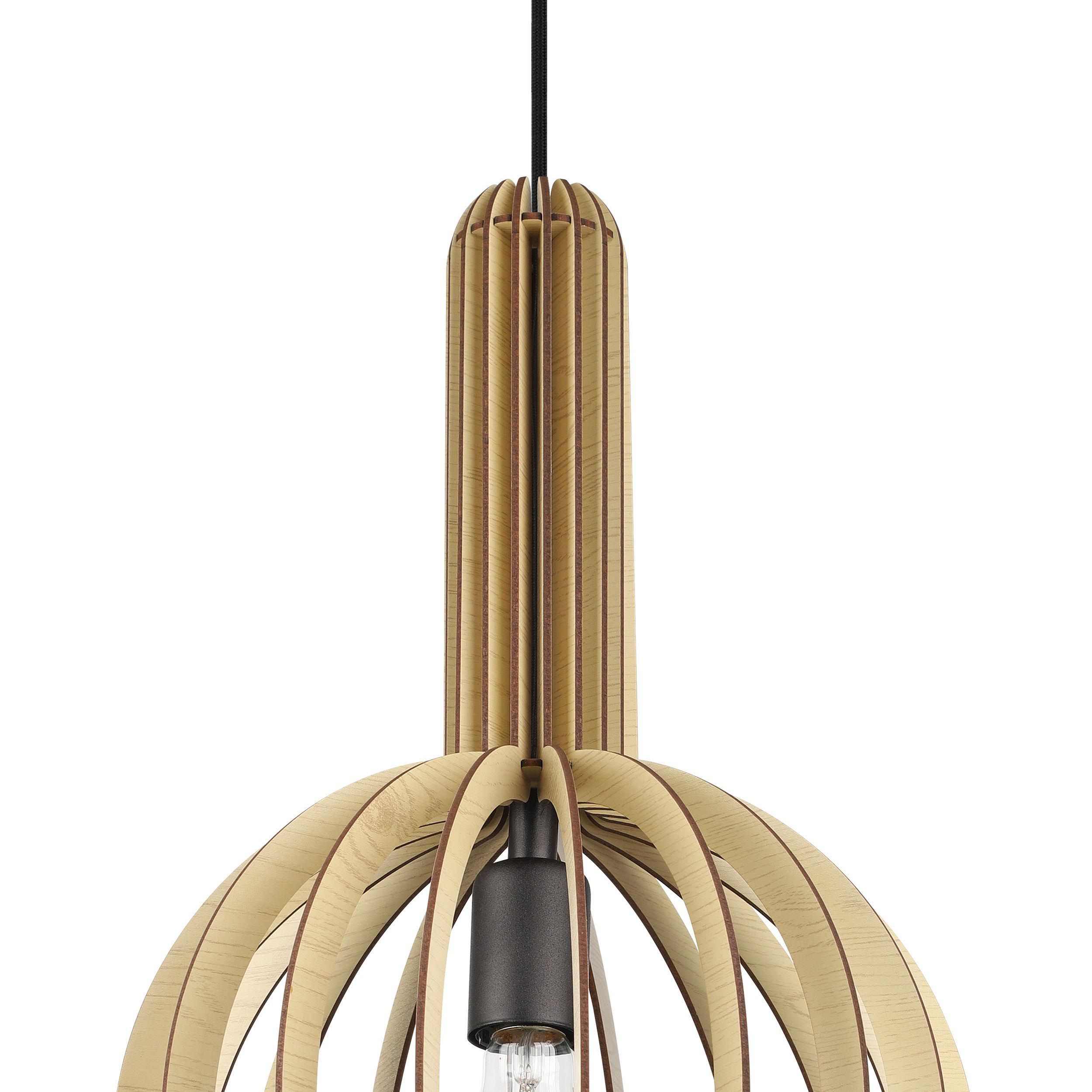 Suspension VELASCO bois naturel Ø31cm
