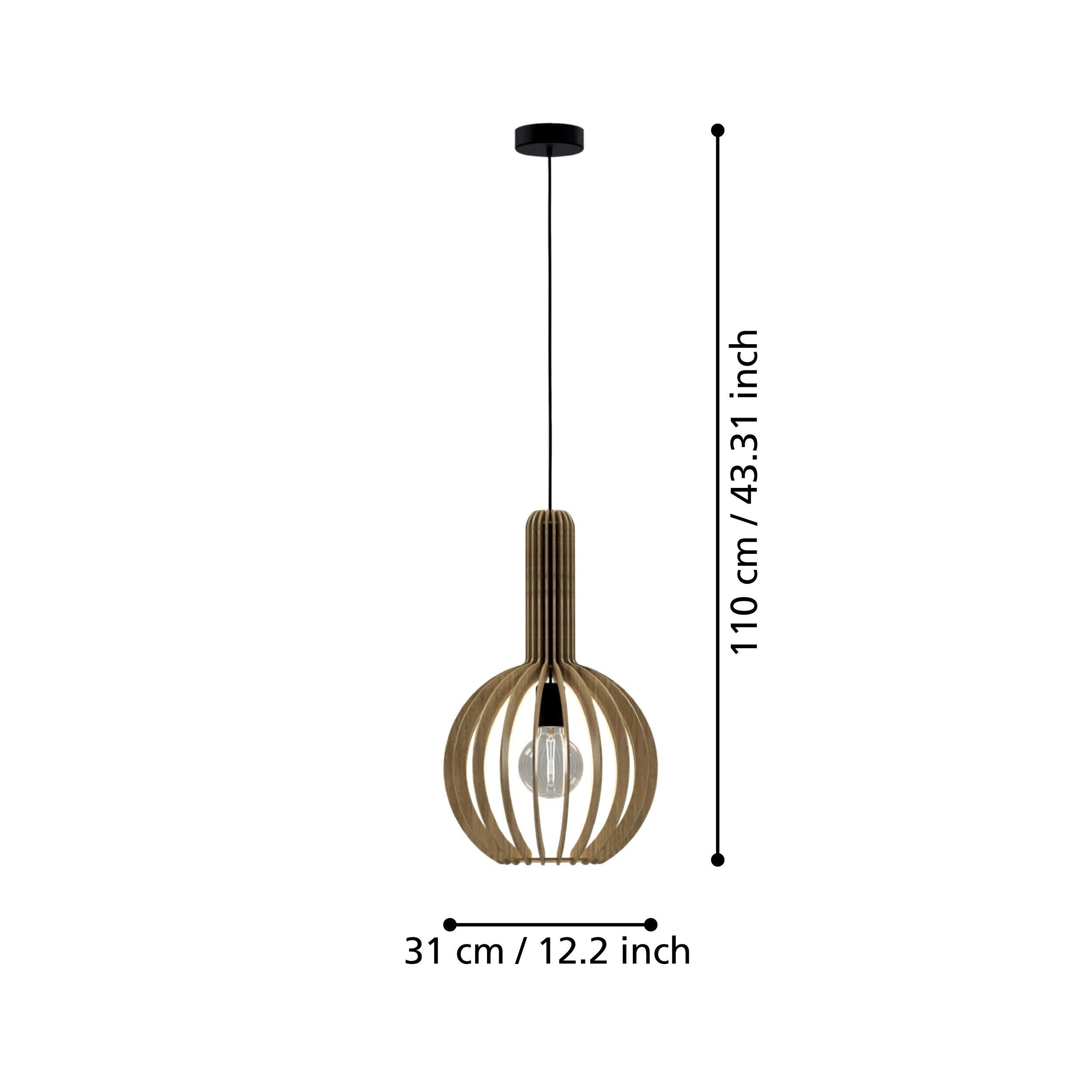 Suspension VELASCO bois naturel Ø31cm