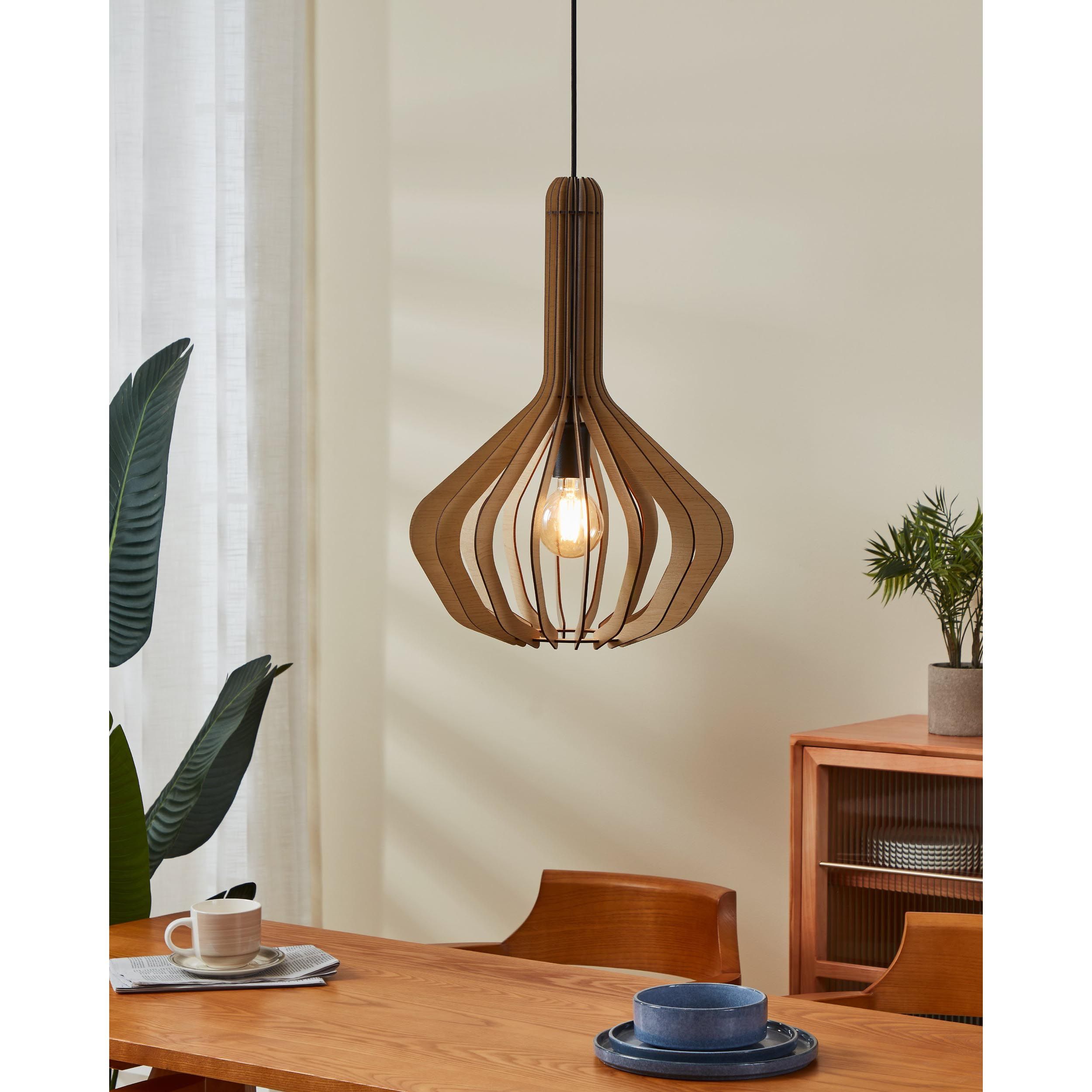 Suspension VELASCO bois naturel Ø38cm