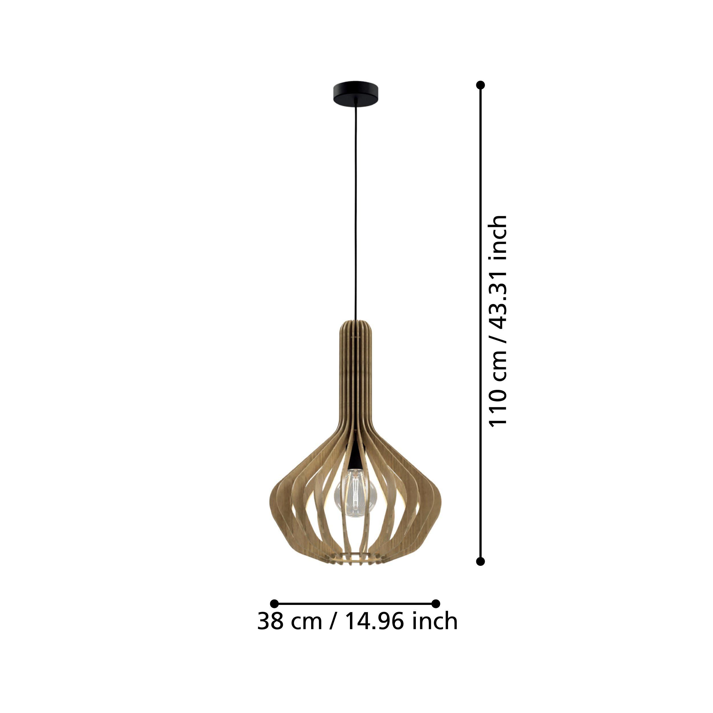 Suspension VELASCO bois naturel Ø38cm