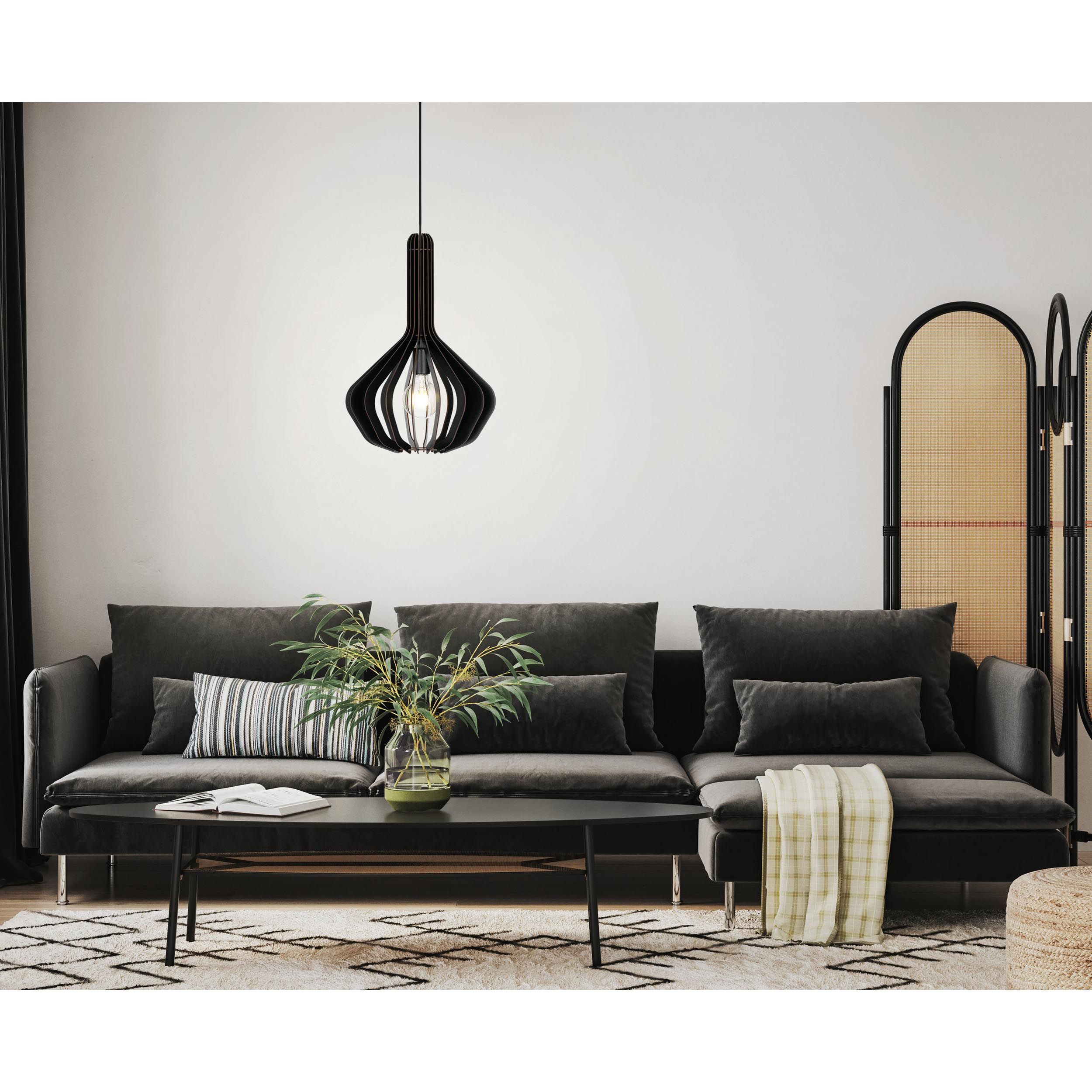 Suspension VELASCO bois noir Ø38cm