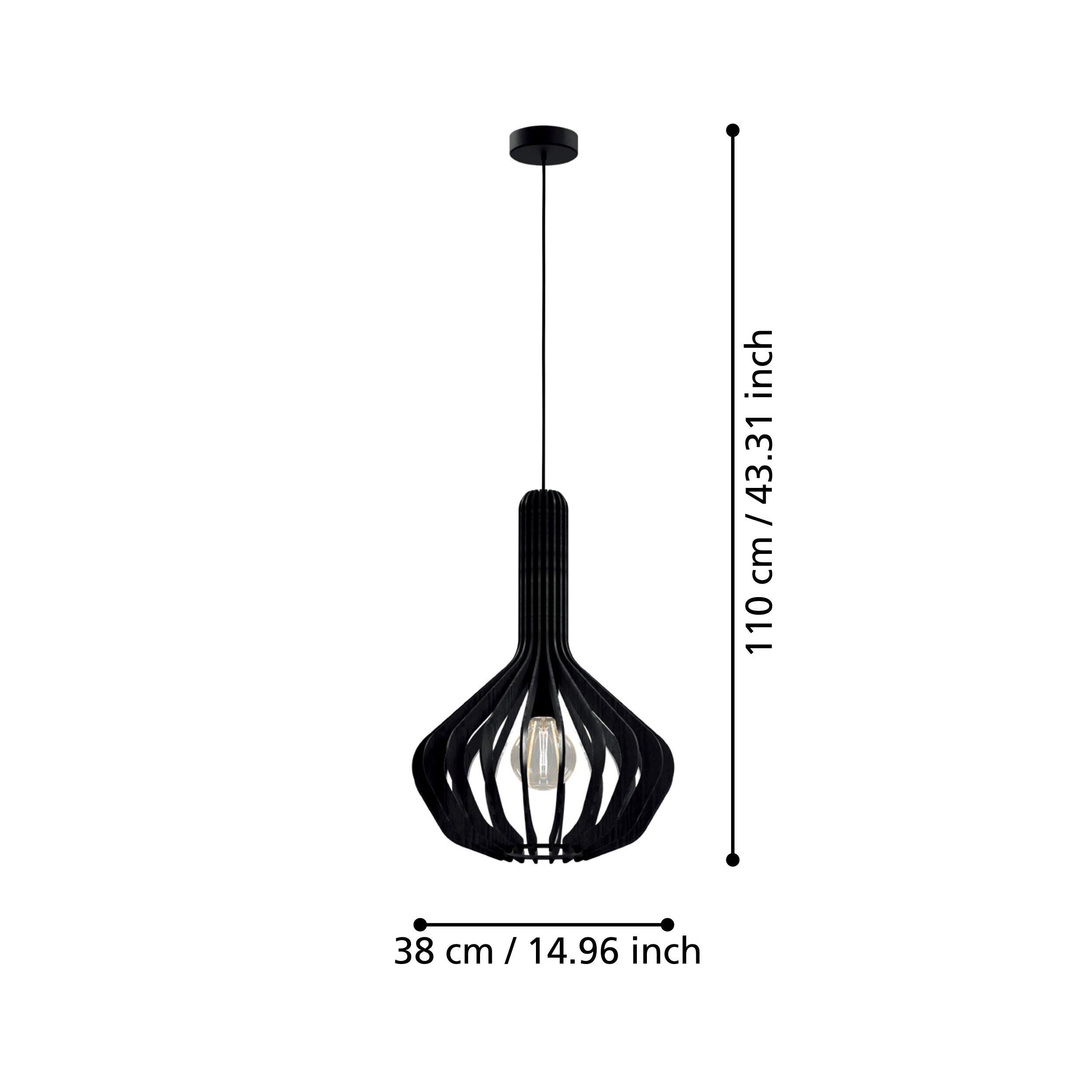 Suspension VELASCO bois noir Ø38cm