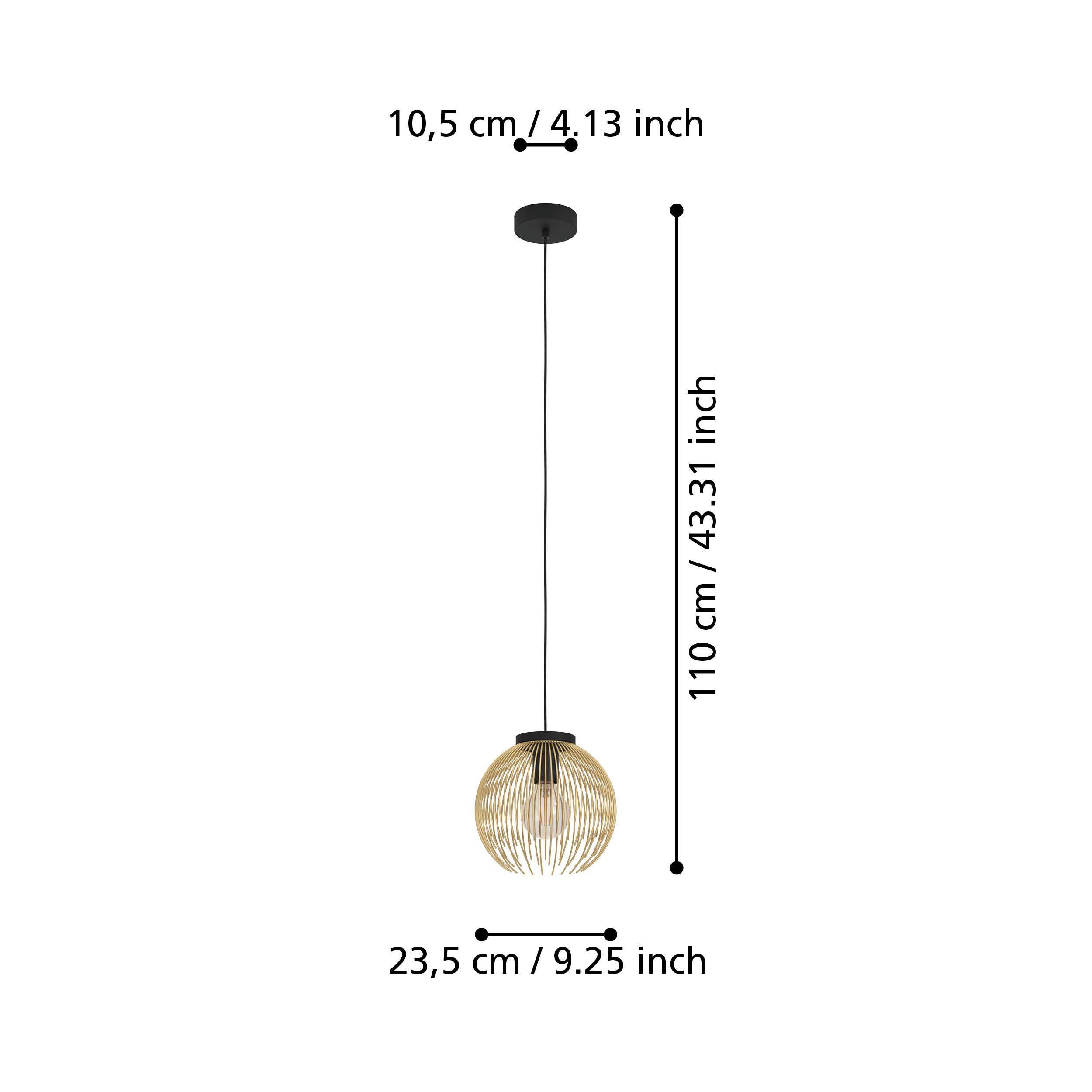 Suspension VENEZUELA doré Ø23,5cm