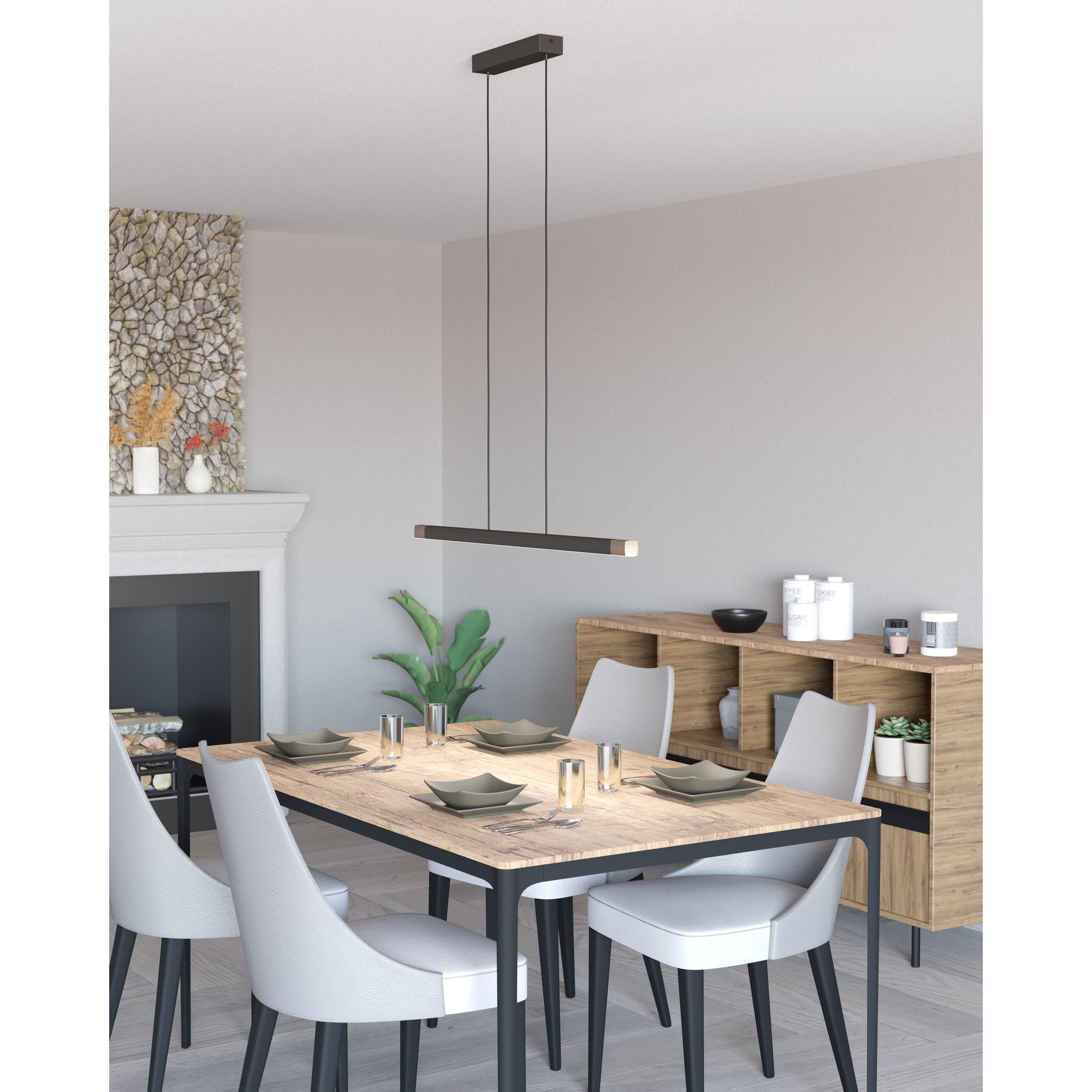 Suspension LED LISCIANA noir L87,5cm