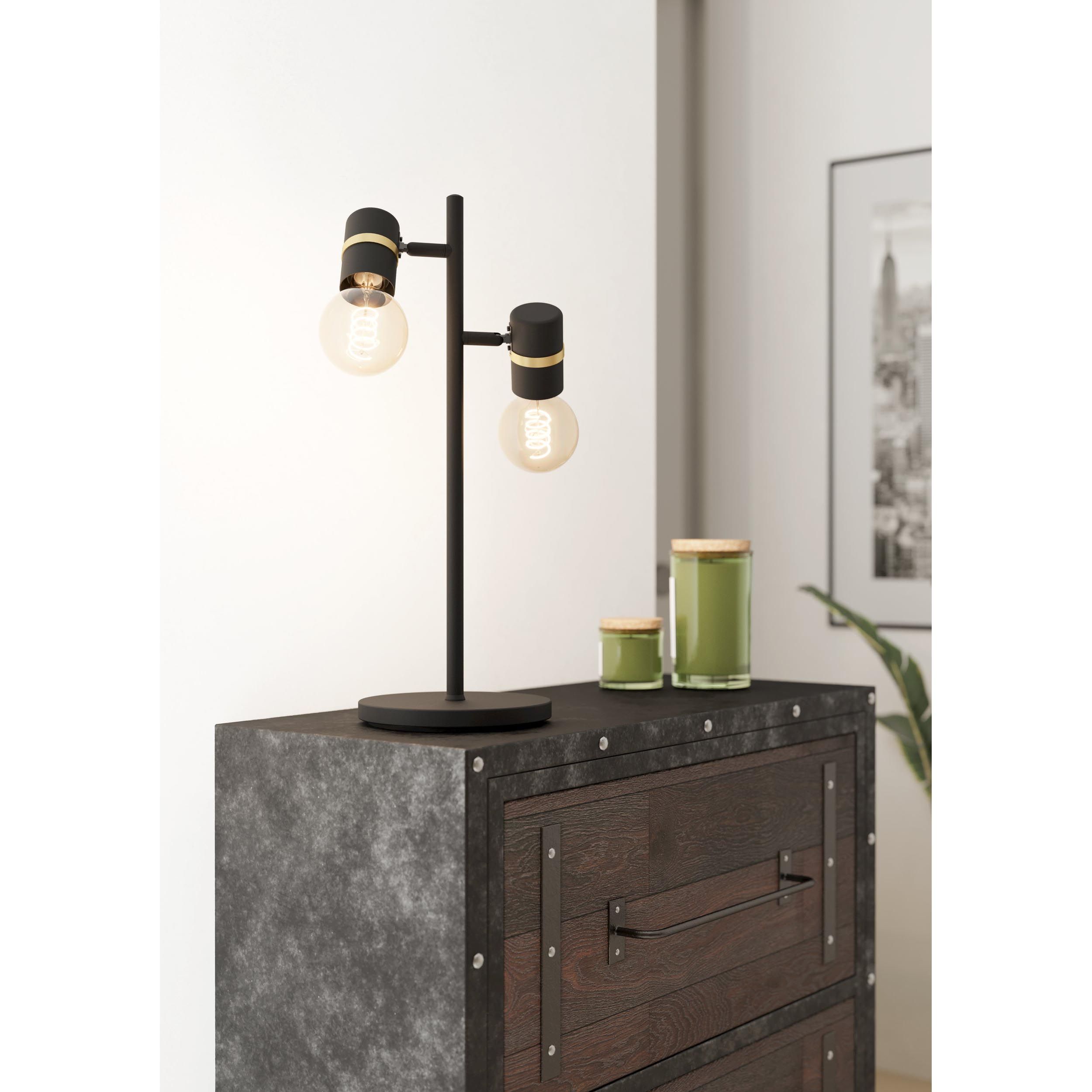 Lampe à poser LURONE noir H50cm