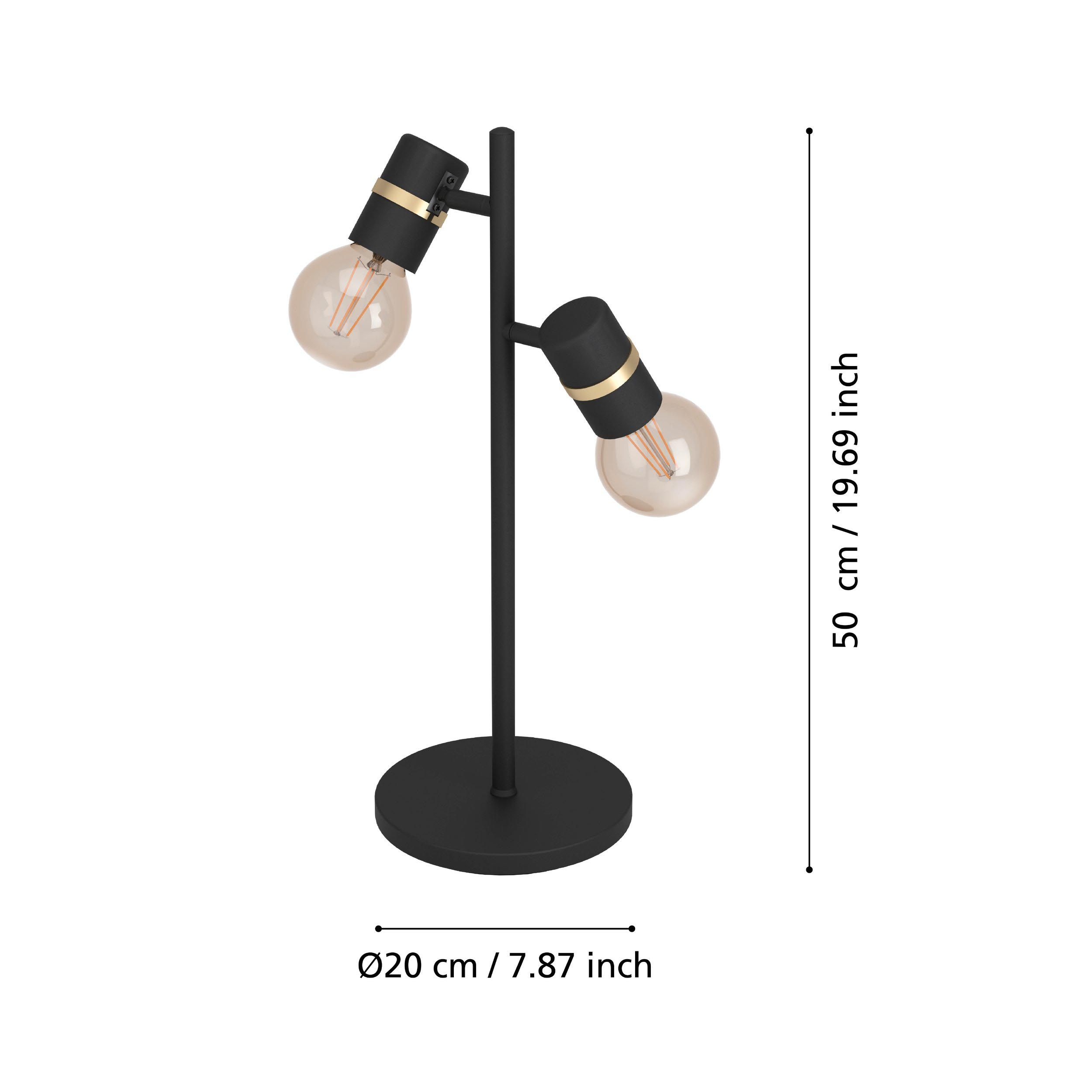 Lampe à poser LURONE noir H50cm