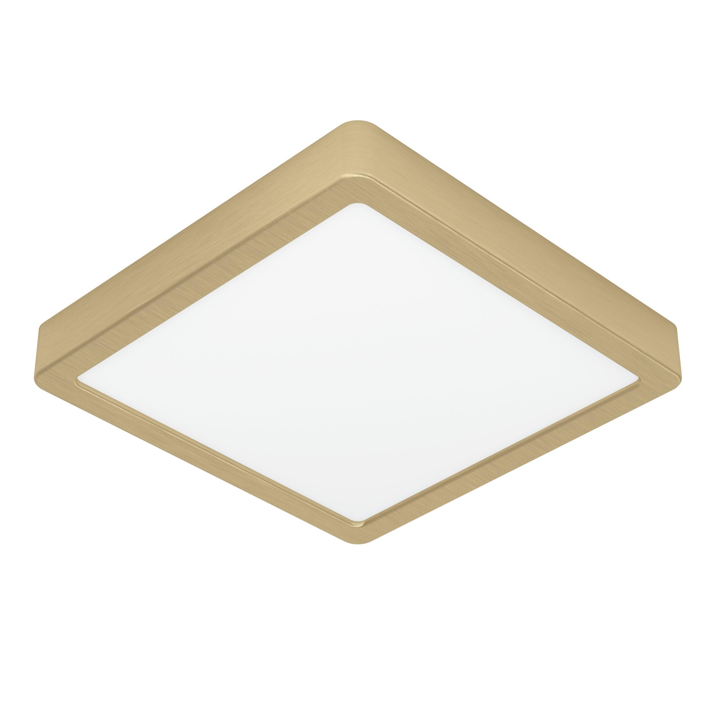 Plafonnier LED FUEVA 5 doré 21x21cm
