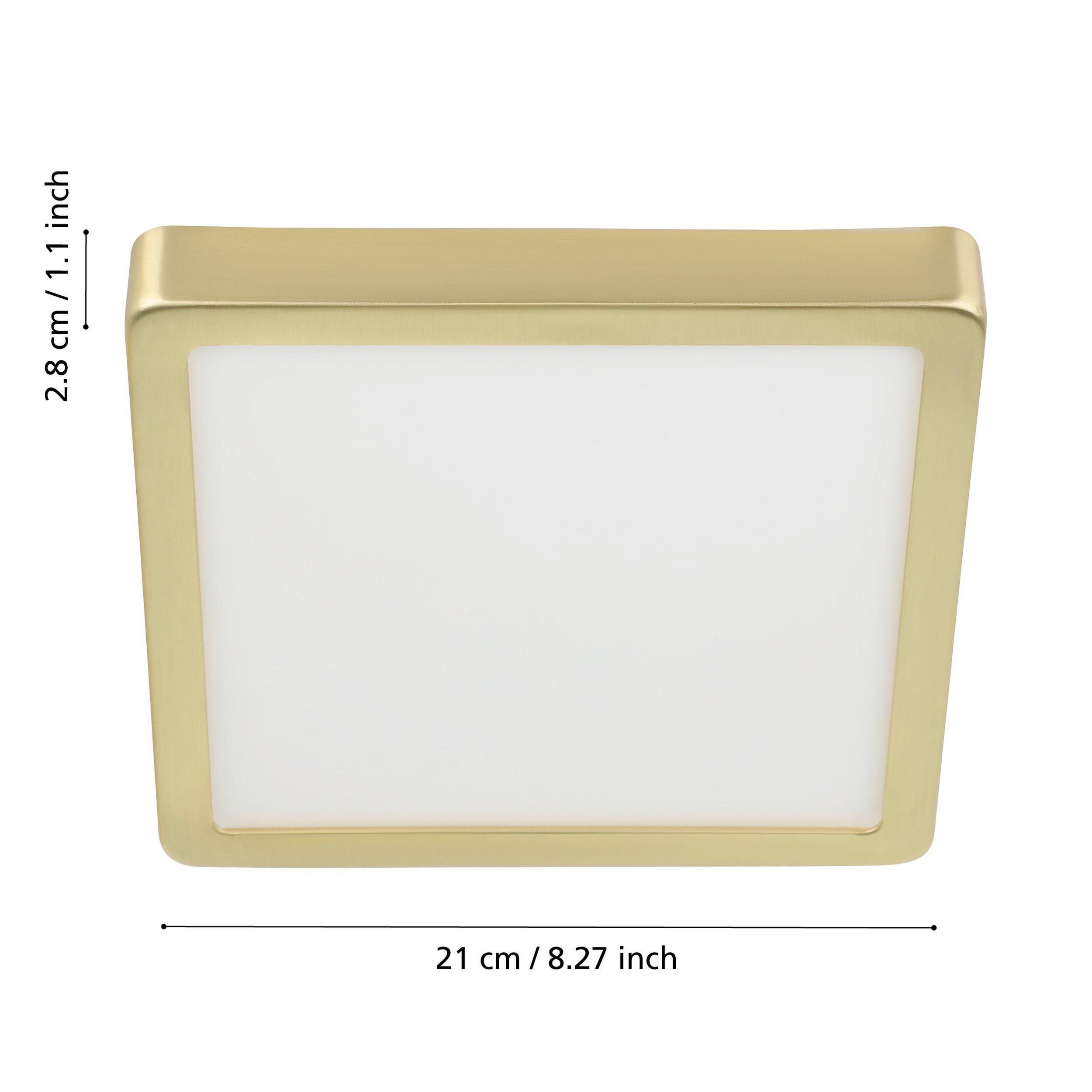 Plafonnier LED FUEVA 5 doré 21x21cm