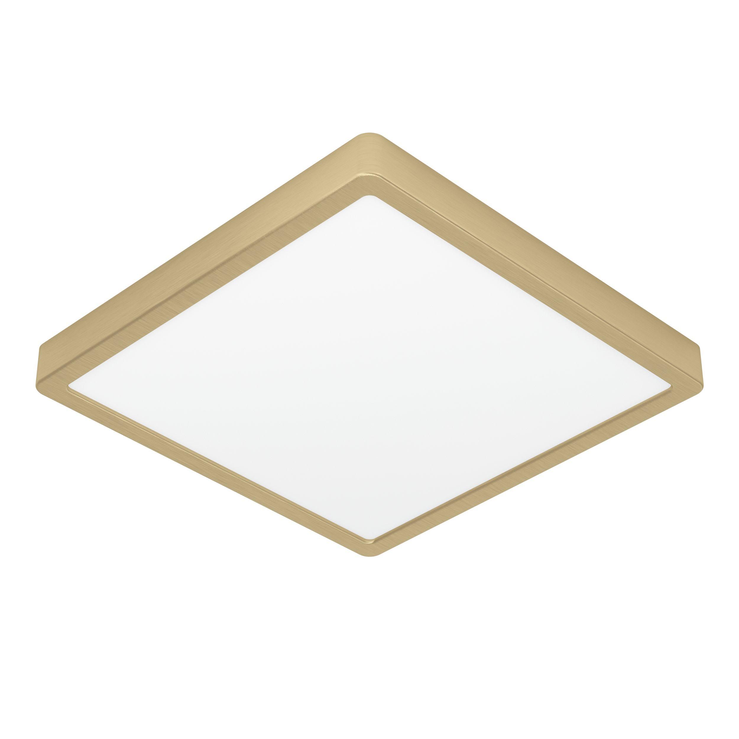 Plafonnier LED FUEVA 5 doré 28,5x28,5cm