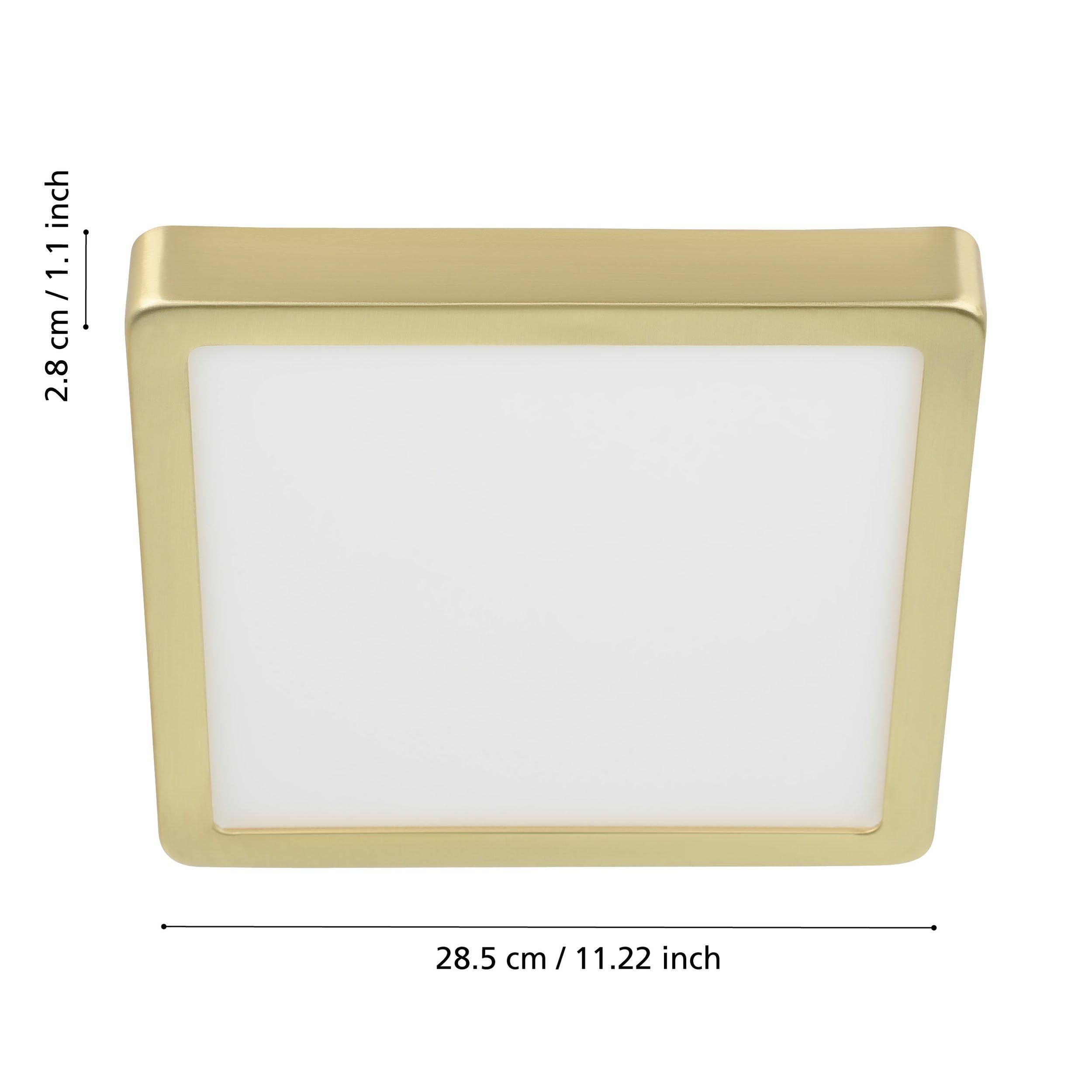 Plafonnier LED FUEVA 5 doré 28,5x28,5cm