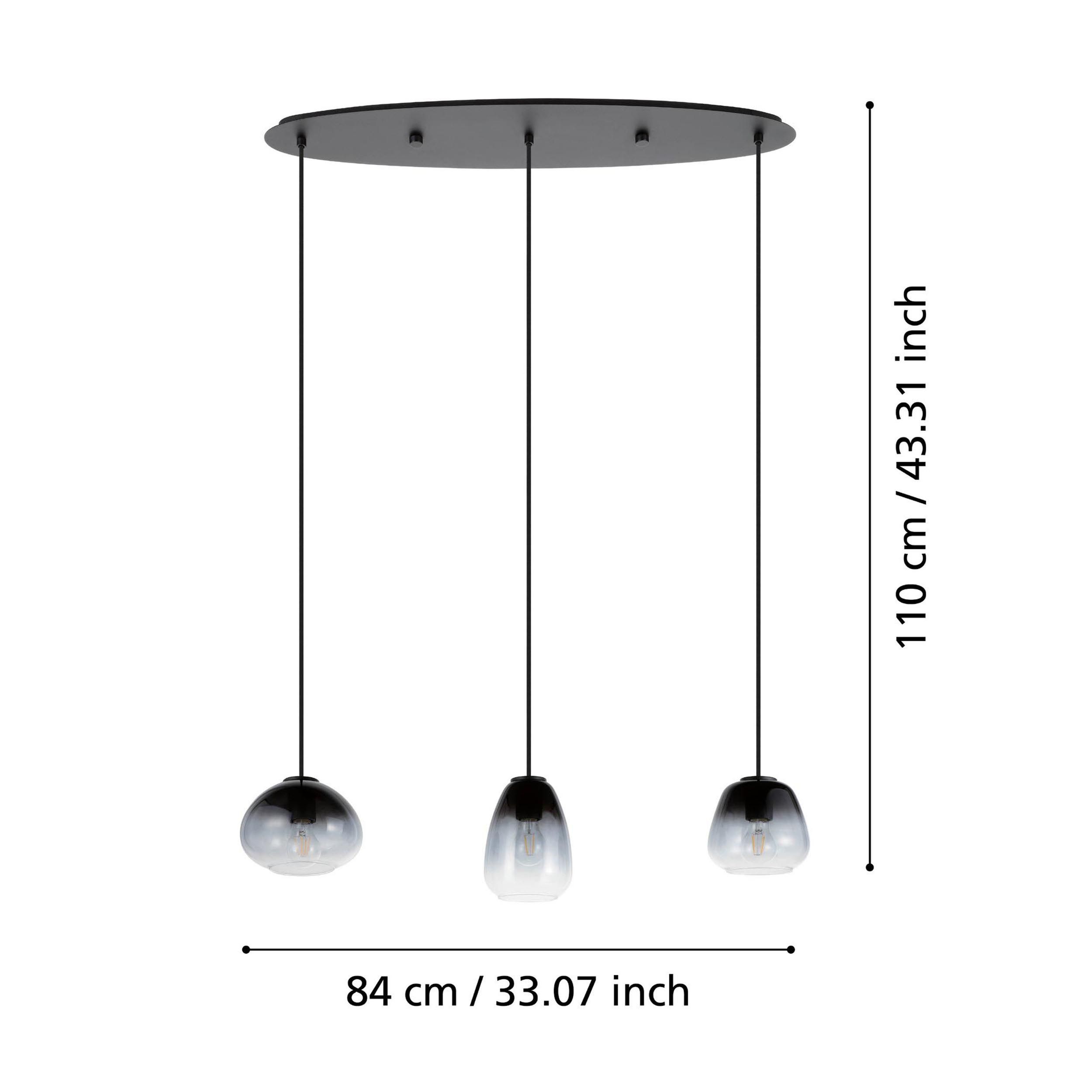 Suspension AGUILARES noir L84cm