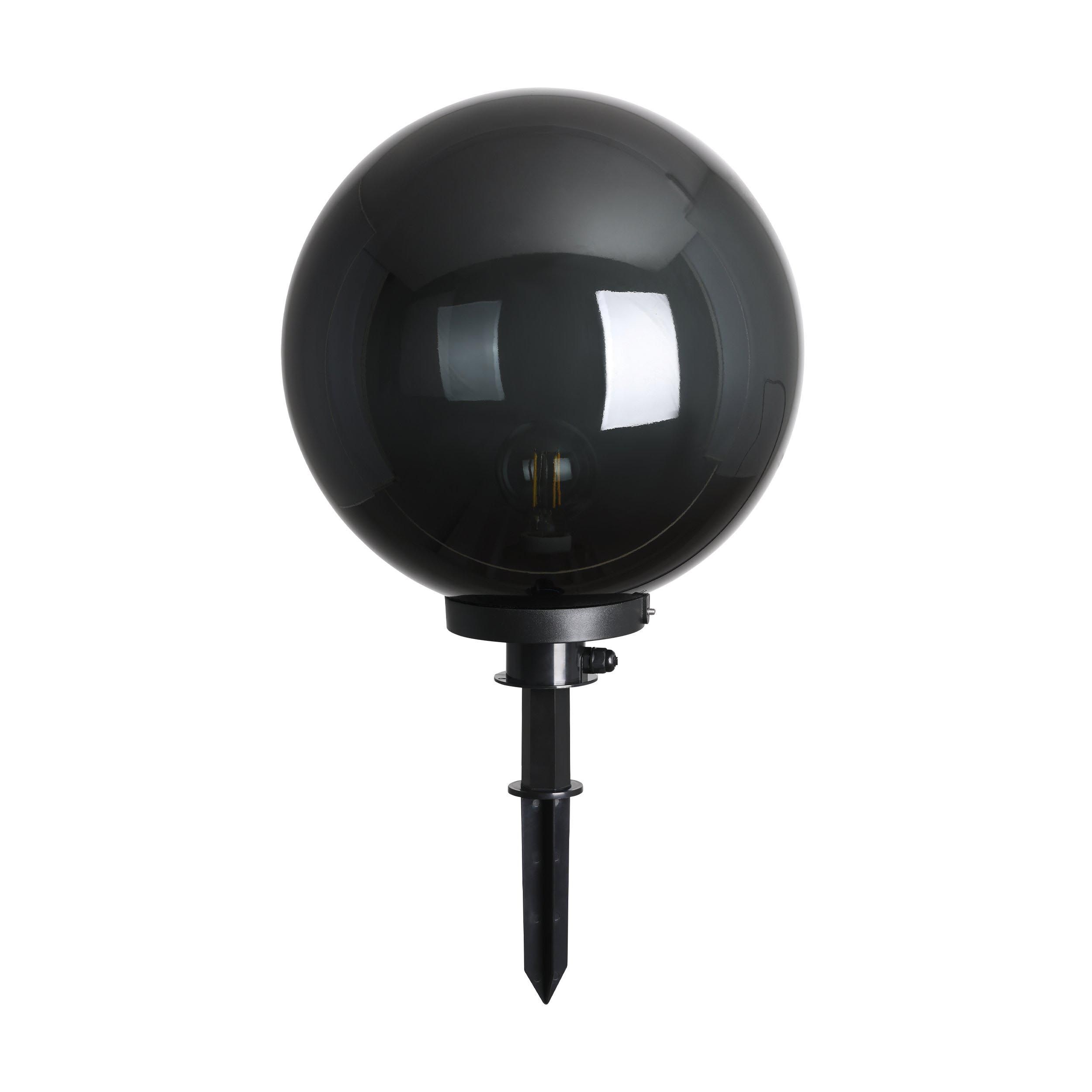 Luminaire à piquer extérieur MONTEROLLO SMOKE noir Ø40cm