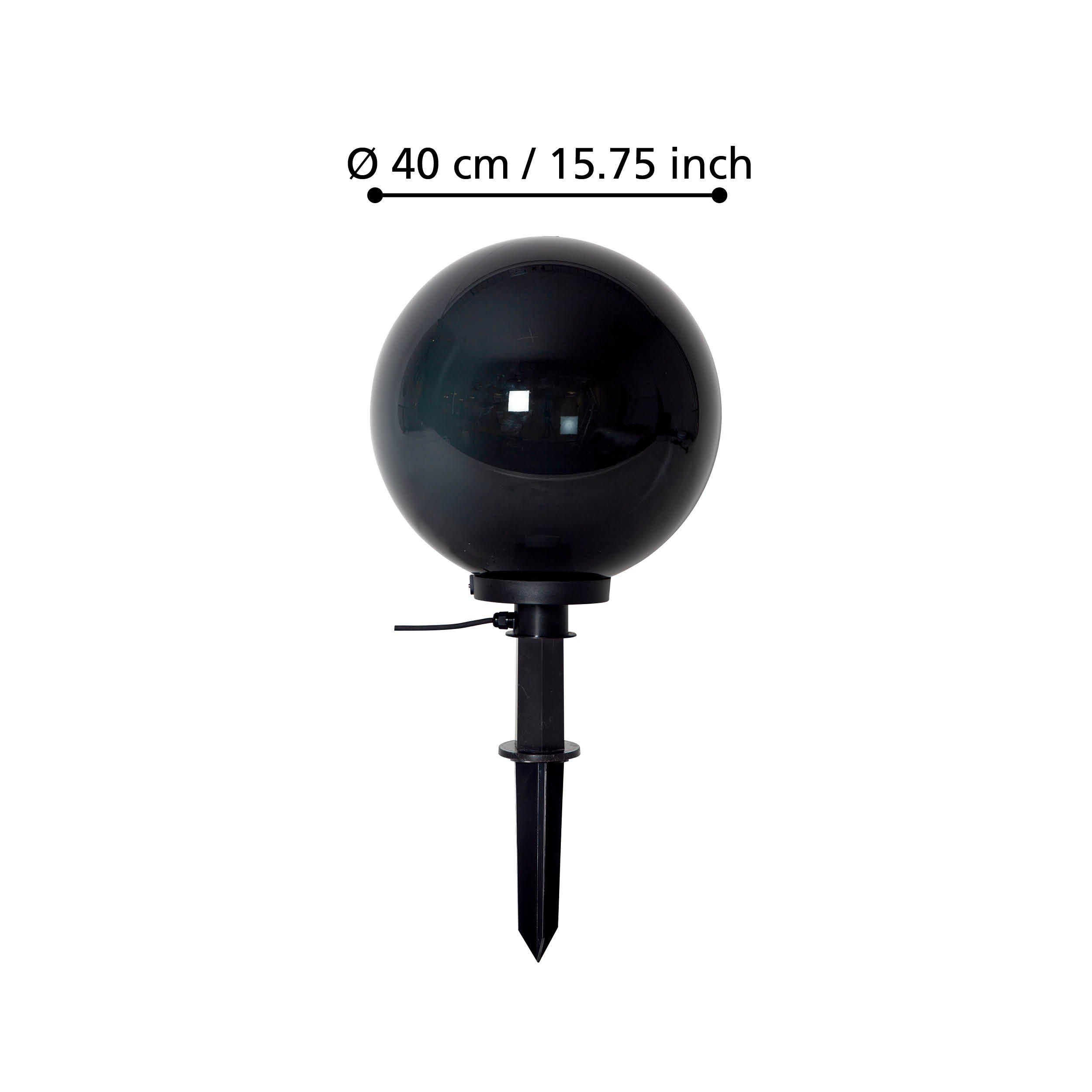 Luminaire à piquer extérieur MONTEROLLO SMOKE noir Ø40cm
