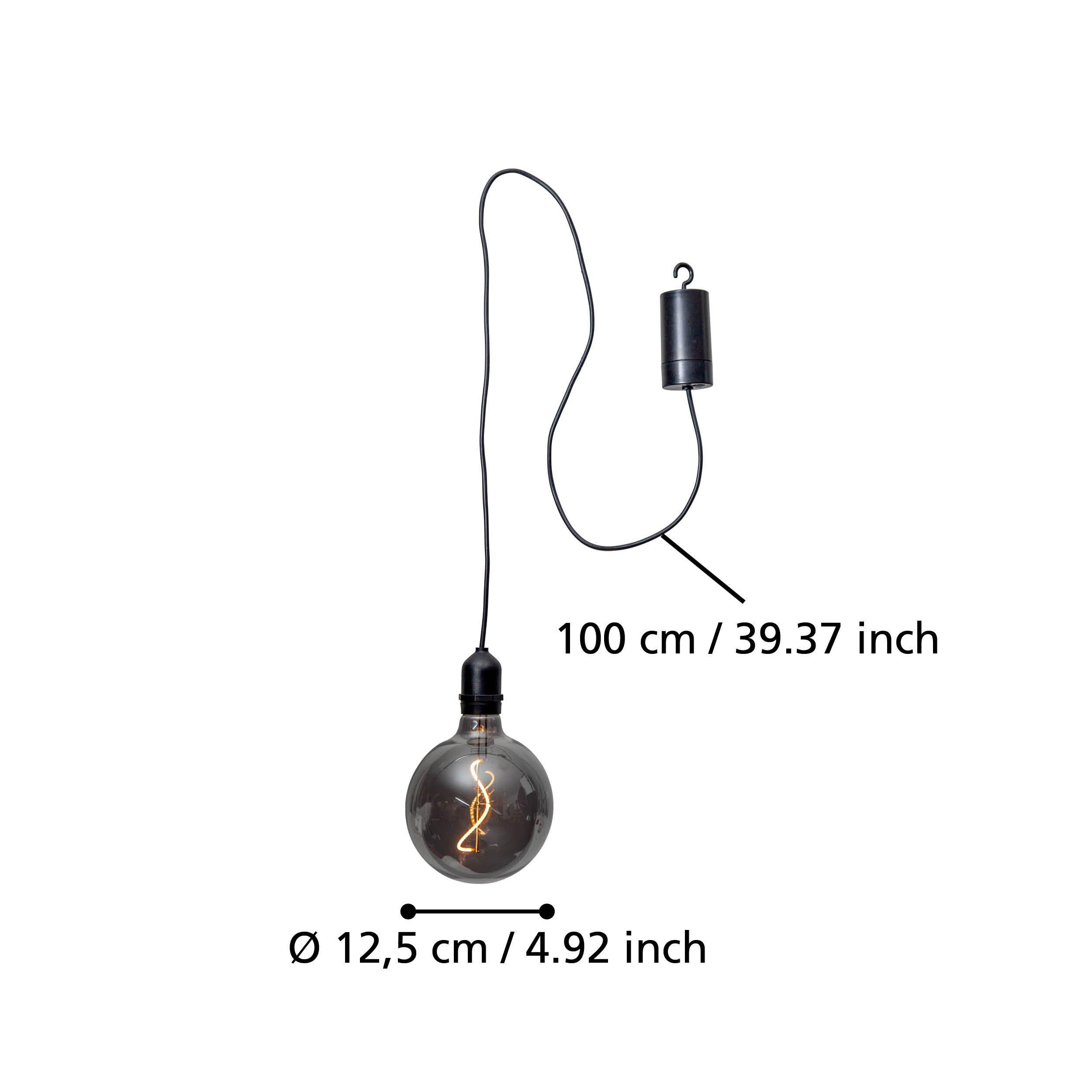 Suspension extérieure LED VIGNANELLO smoky Ø12,5cm