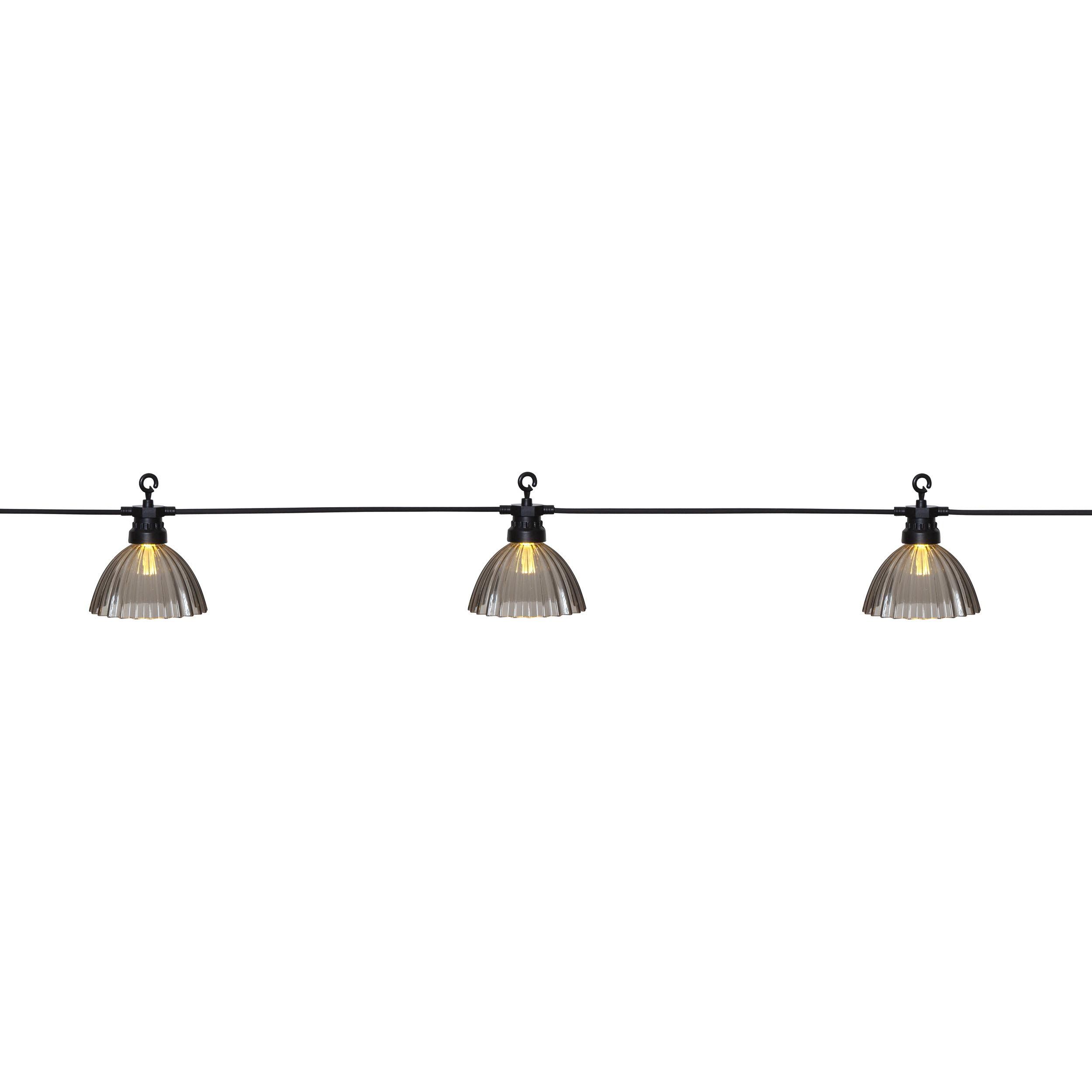 Guirlande lumineuse extérieure LED CUBONE noir L495cm
