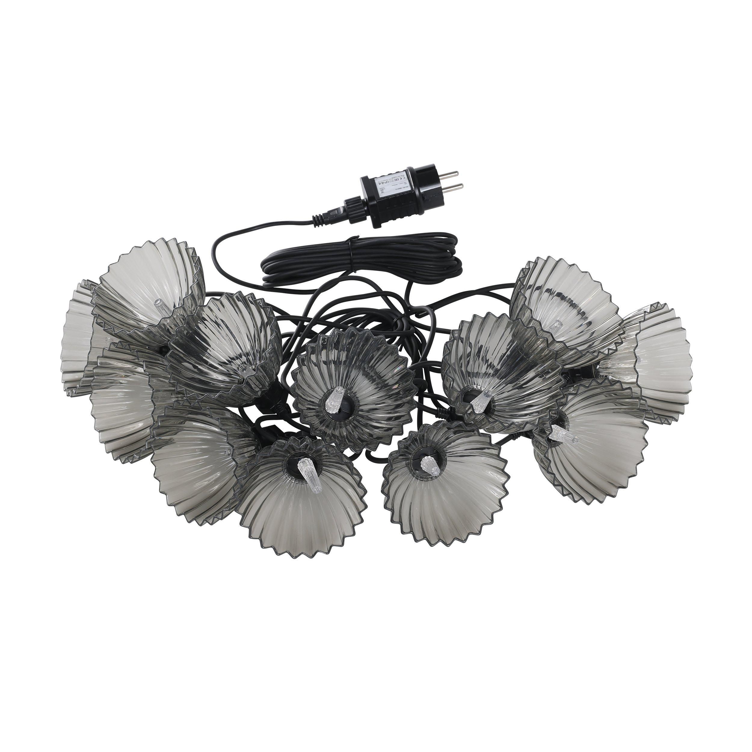Guirlande lumineuse extérieure LED CUBONE noir L495cm