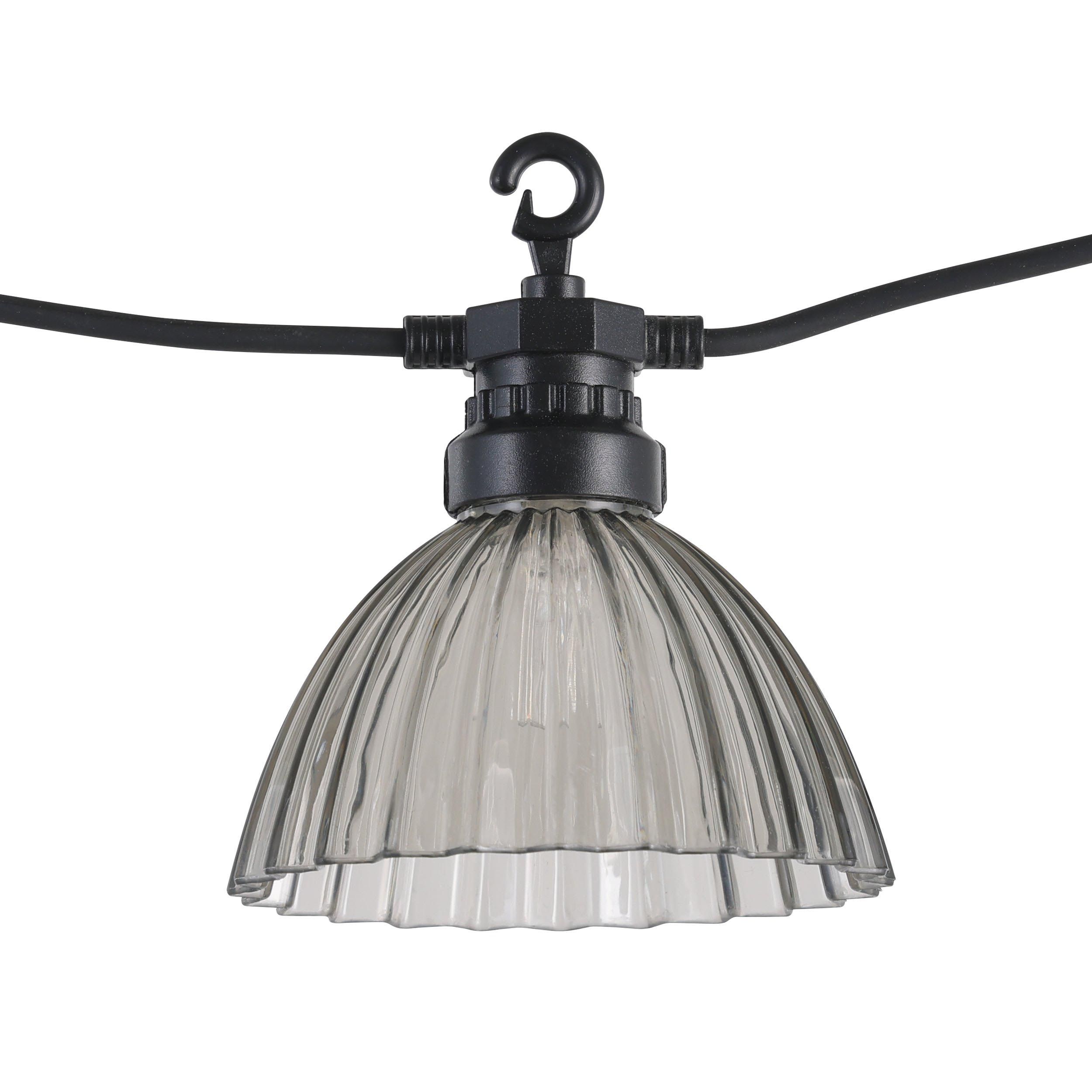 Guirlande lumineuse extérieure LED CUBONE noir L495cm