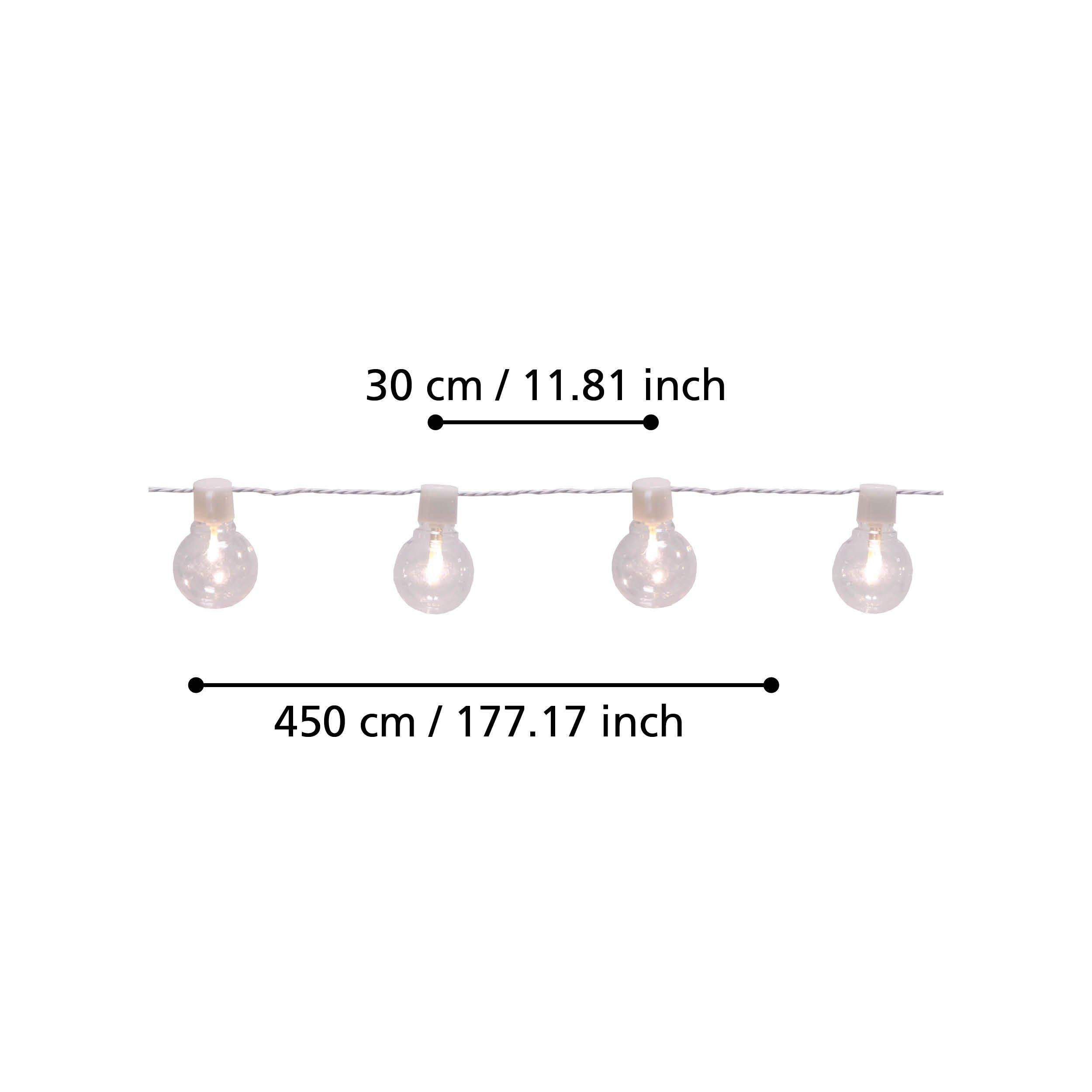Guirlande lumineuse extérieure LED PARTAJ tranparente L450cm