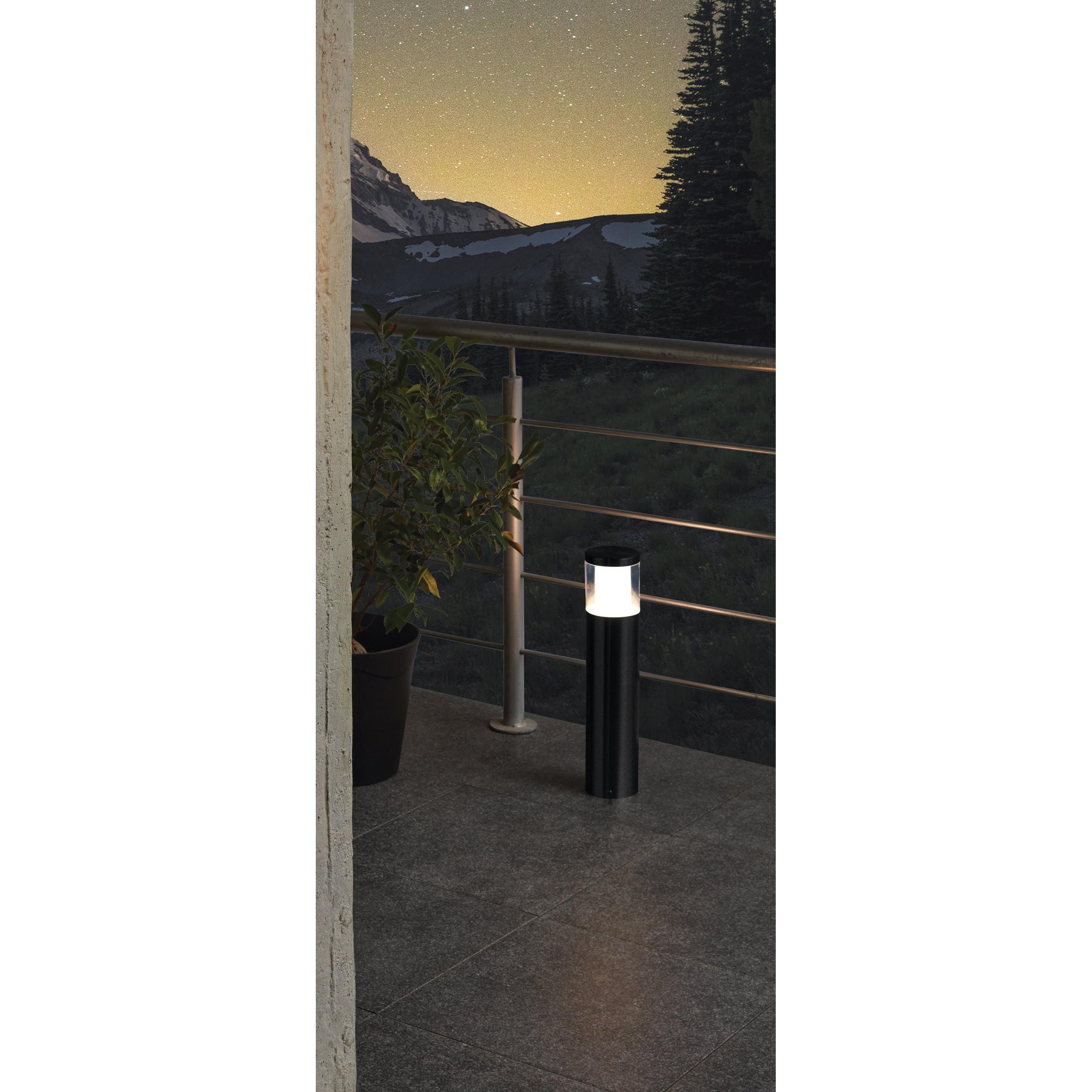 Borne et potelet extérieur métal noir BASALGO-Z E27 1X9W
