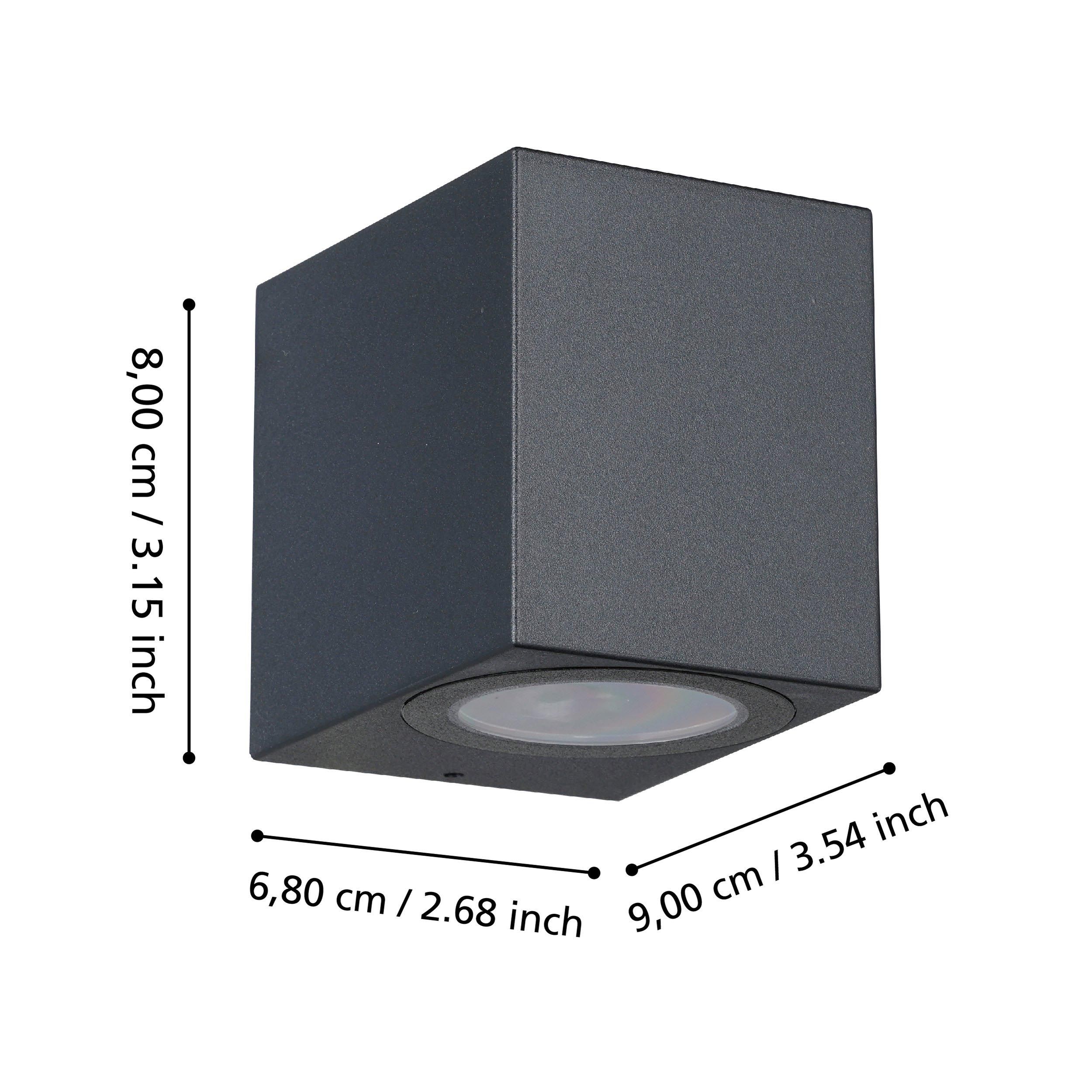 Applique extérieure JABAGA noir H8cm