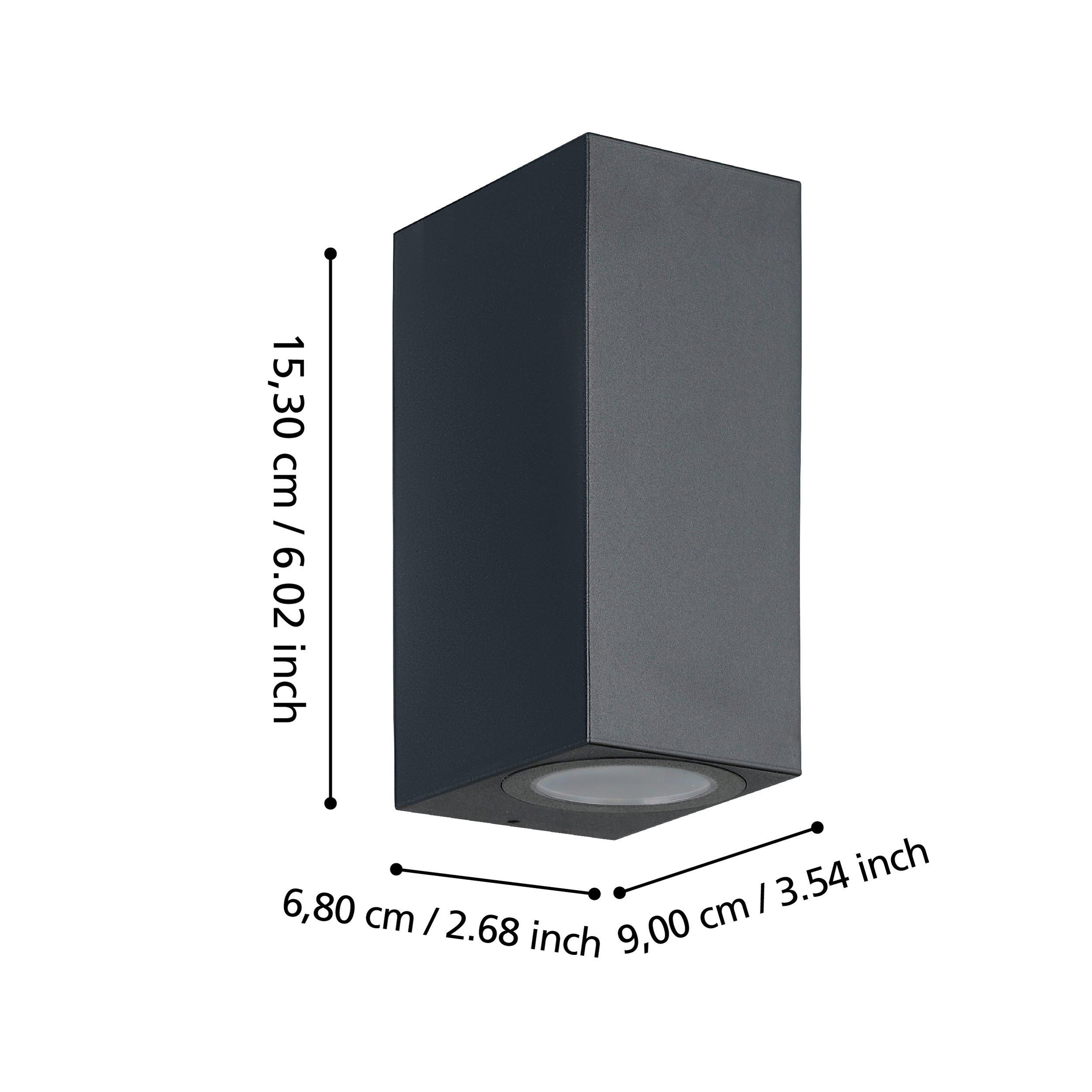 Applique extérieure JABAGA noir H15,5cm