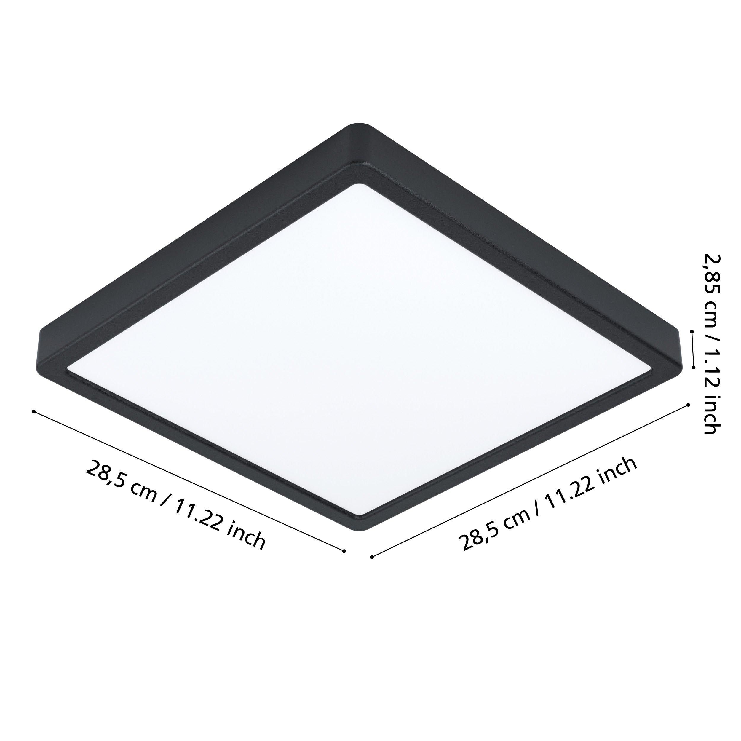 Plafonnier extérieur LED ARGOLIS noir Ø28,5cm