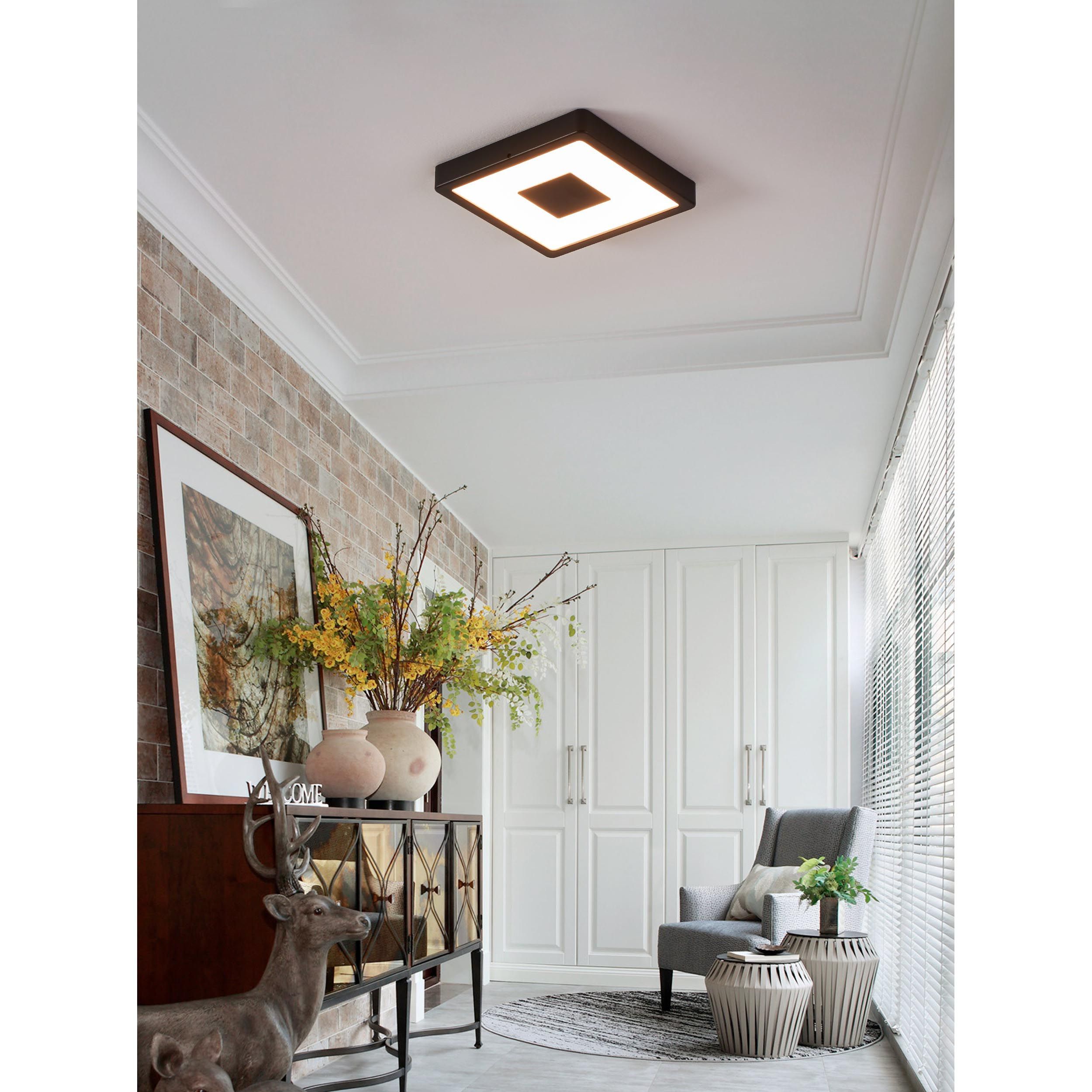 Plafonnier extérieur LED IPHIAS 2 noir Ø21cm