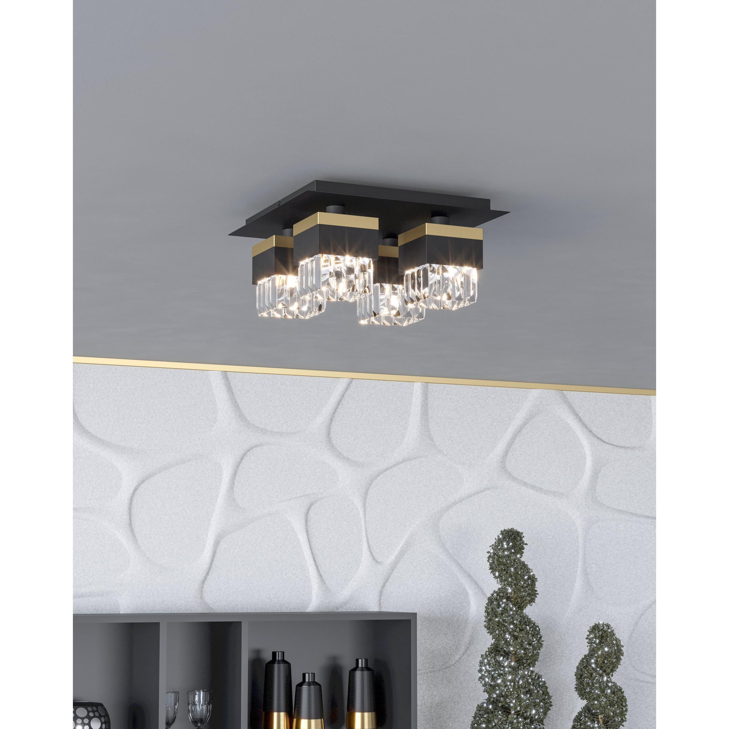 Plafonnier BARRANCAS noir L38cm